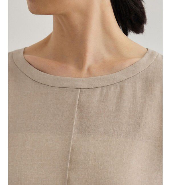 ROPE「【WEB・一部店舗限定】リネンライクアウトシームプルオーバーブラウス/洗える」|シャツ・ブラウス|