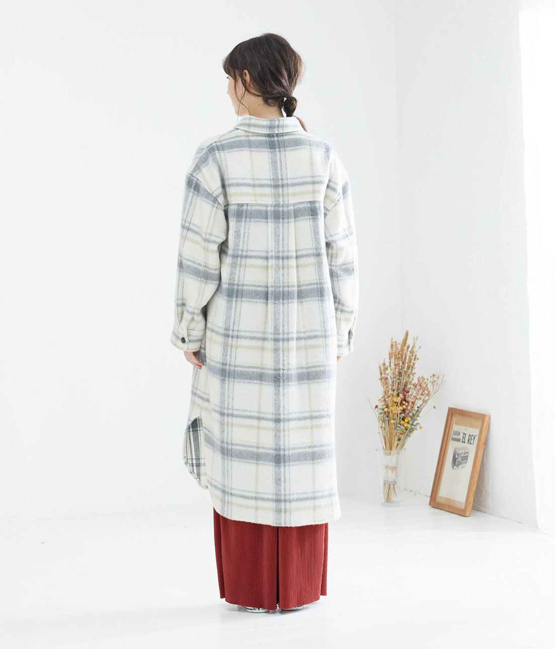 VIS「シャギーチェックCPOロングジャケット」|ミリタリージャケット|