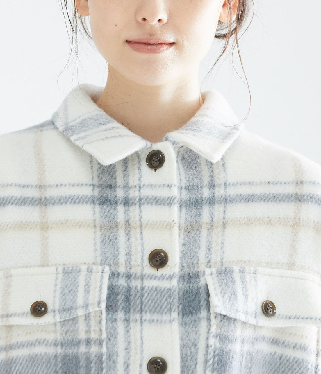 VIS「シャギーチェックCPOロングジャケット」|ミリタリージャケット|