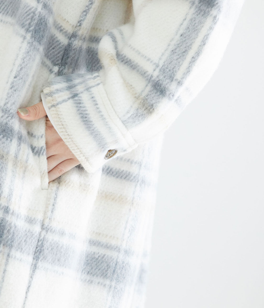 VIS「シャギーチェックCPOロングジャケット」|ミリタリージャケット|