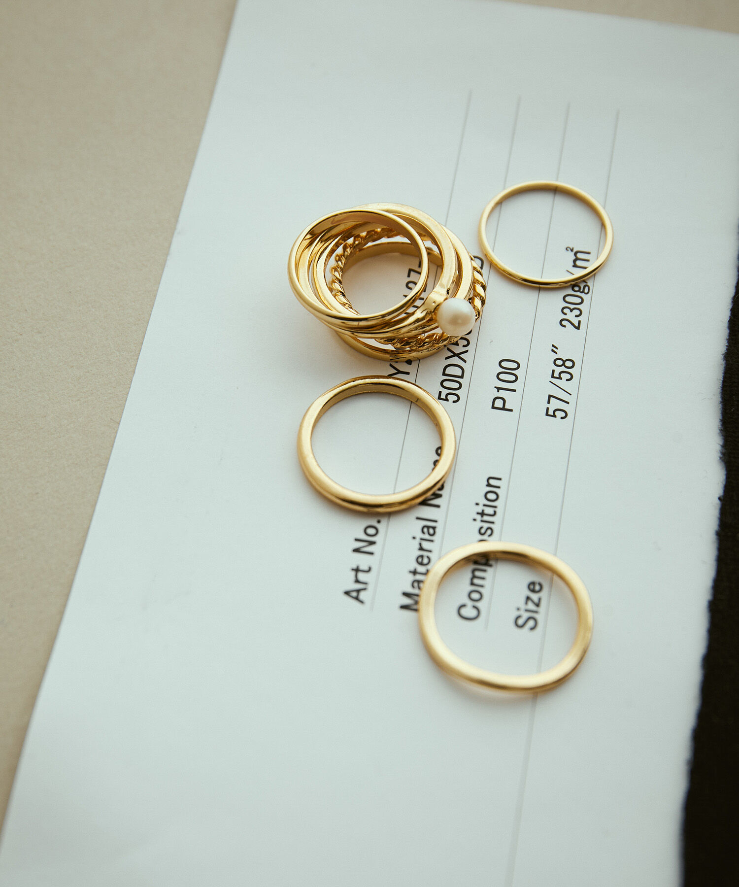 VIS「【SET】トレンドライクな手元に。シンプルメタルリングセット」|リング|ゴールド(90)