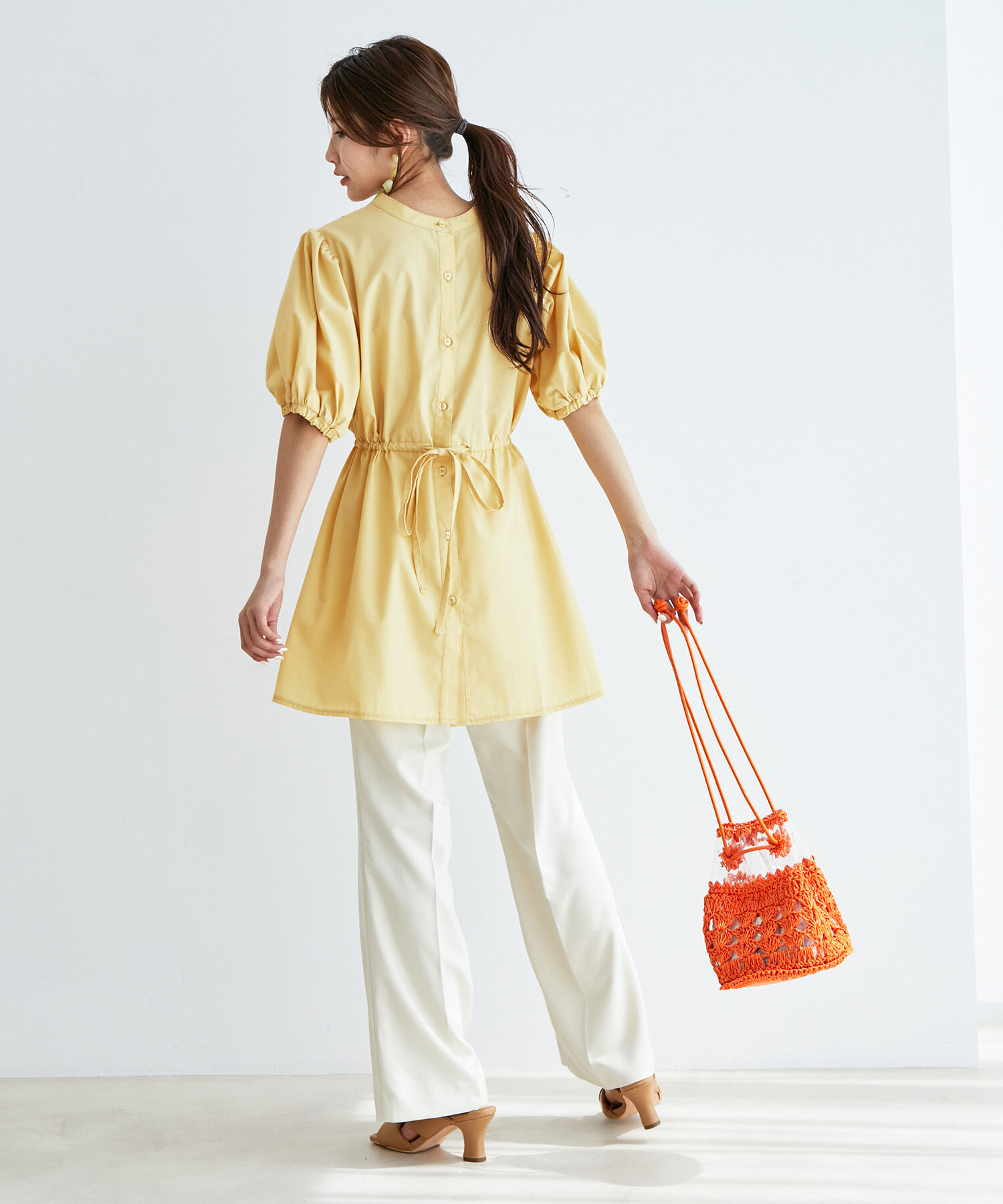 vis-a-vis「【WEB限定】【追加生産】前後2WAYボリューム袖チュニックブラウス」|シャツ・ブラウス|