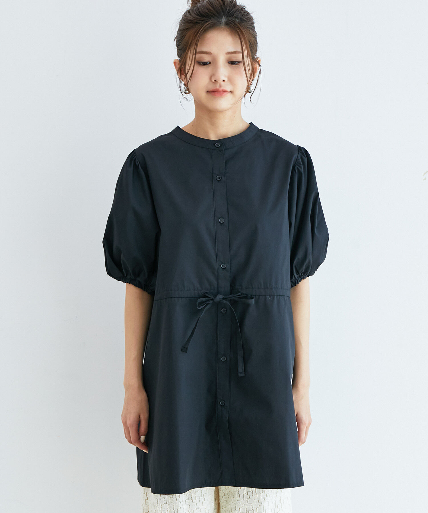 vis-a-vis「【WEB限定】【追加生産】前後2WAYボリューム袖チュニックブラウス」|シャツ・ブラウス|