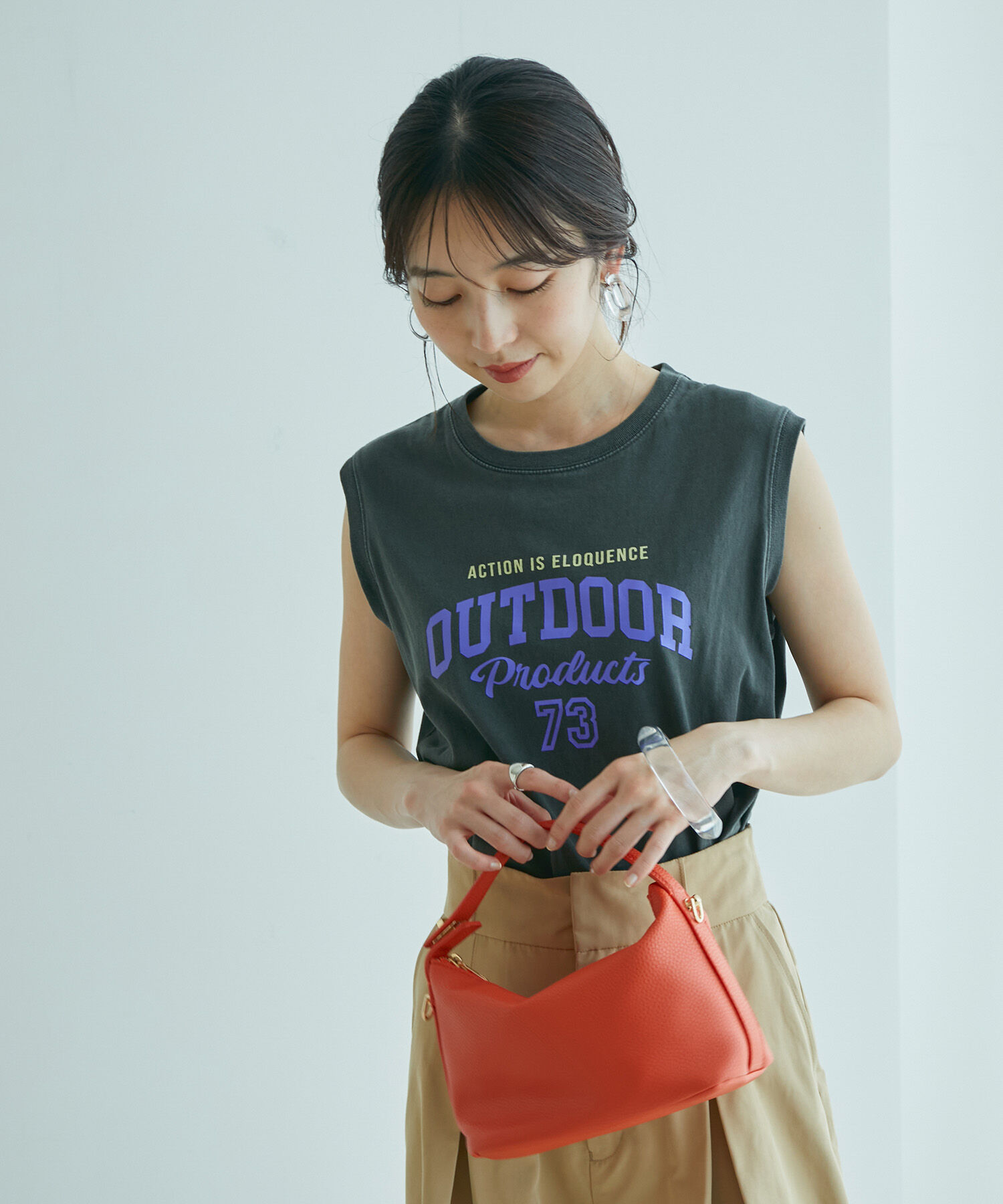 VIS「【OUTDOOR PRODUCTSコラボ】ロゴノースリーブTシャツ」|Tシャツ・カットソー|