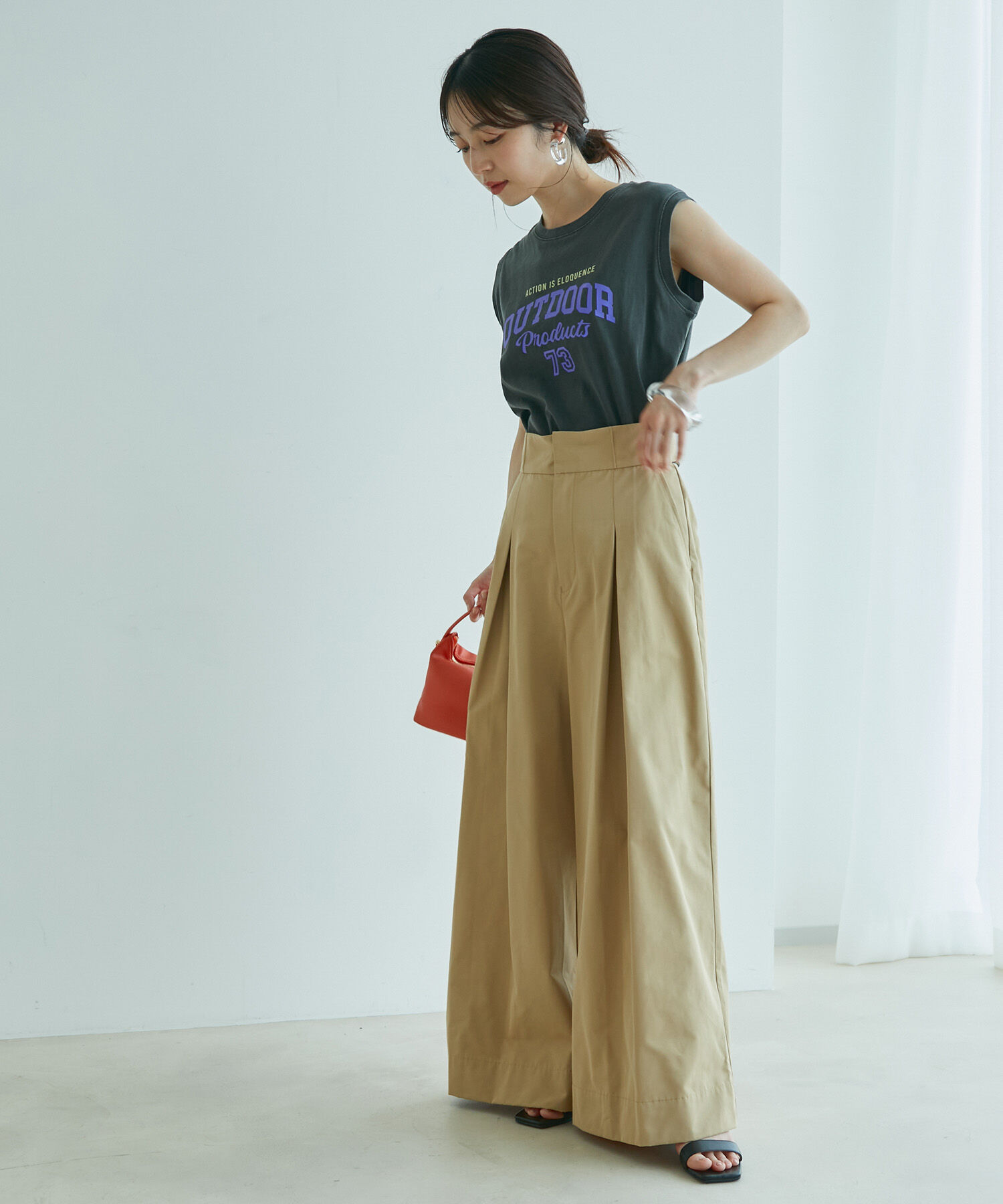 VIS「【OUTDOOR PRODUCTSコラボ】ロゴノースリーブTシャツ」|Tシャツ・カットソー|