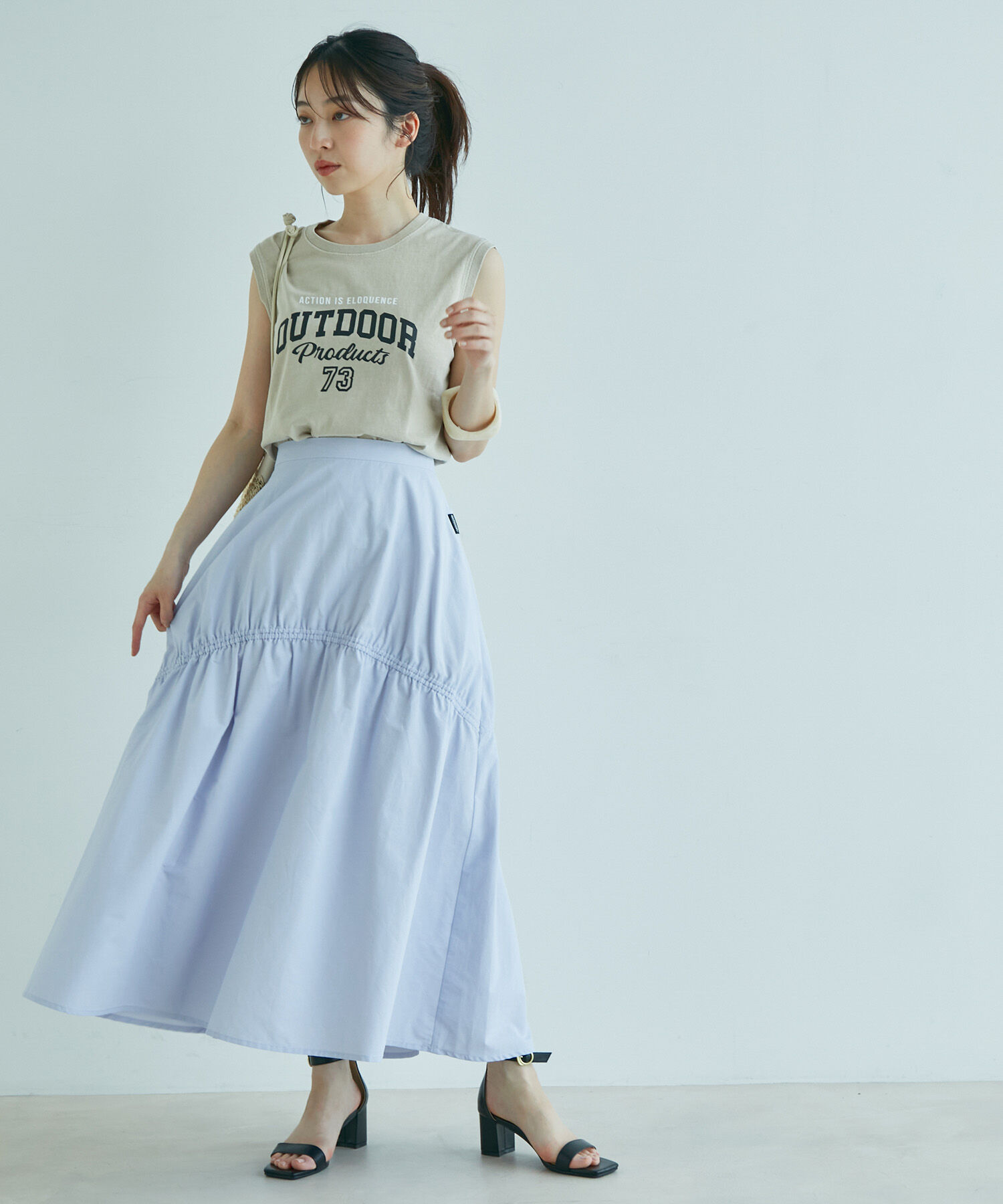 VIS「【OUTDOOR PRODUCTSコラボ】ロゴノースリーブTシャツ」|Tシャツ・カットソー|