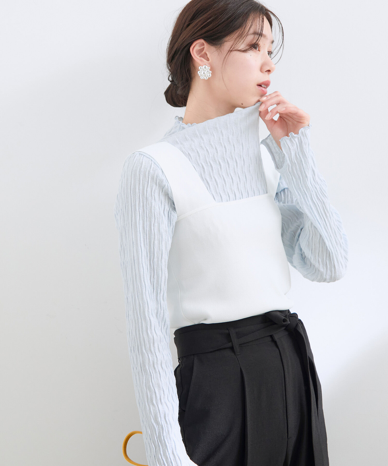 VIS「【UVケア・接触冷感・洗える】ニットタンクトップ」|タンクトップ|