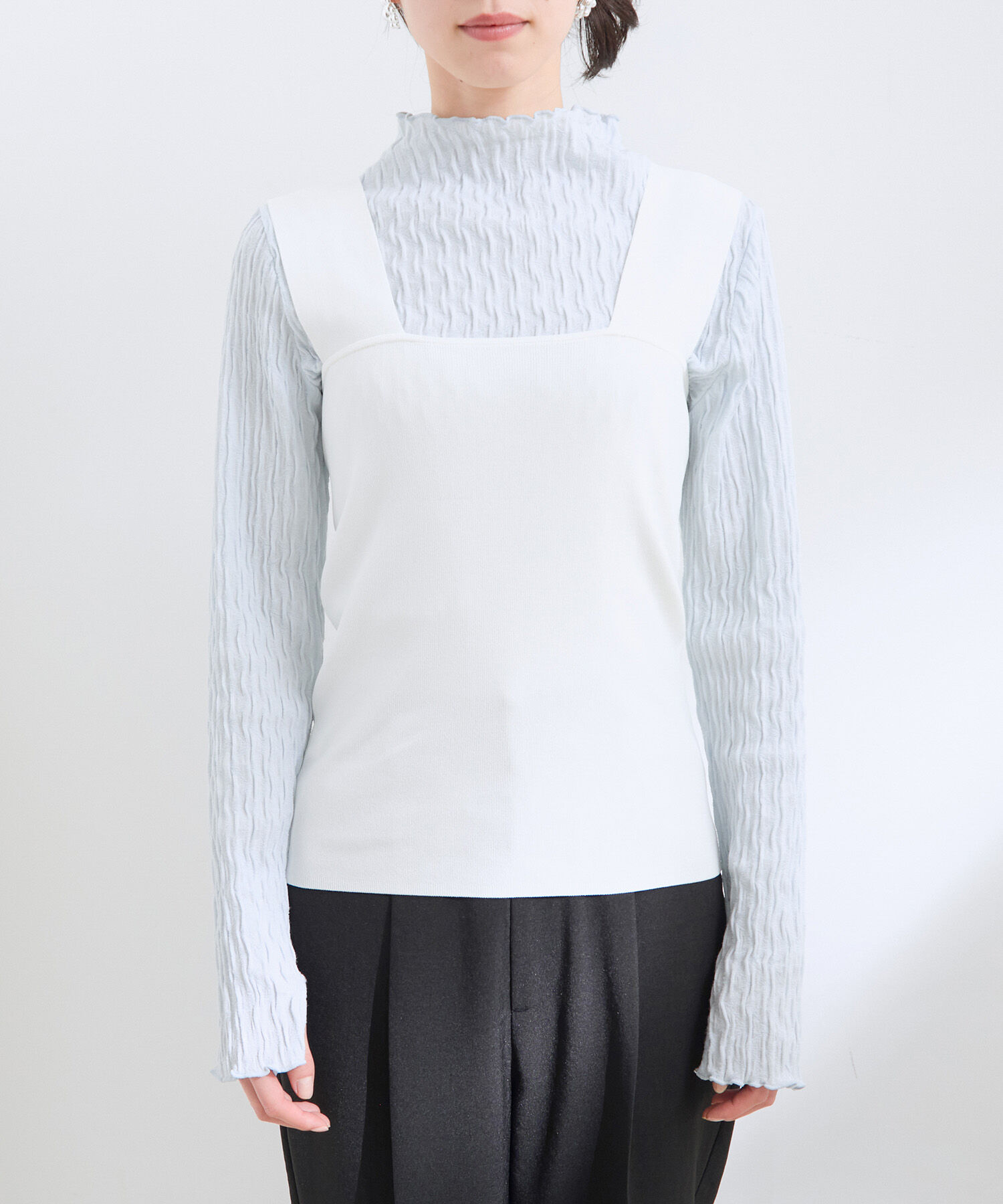 VIS「【UVケア・接触冷感・洗える】ニットタンクトップ」|タンクトップ|