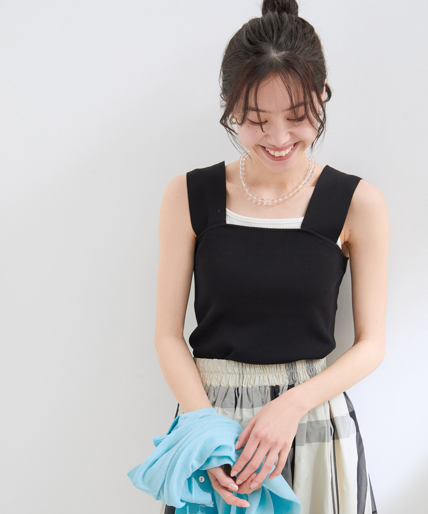 VIS「【UVケア・接触冷感・洗える】ニットタンクトップ」|タンクトップ|