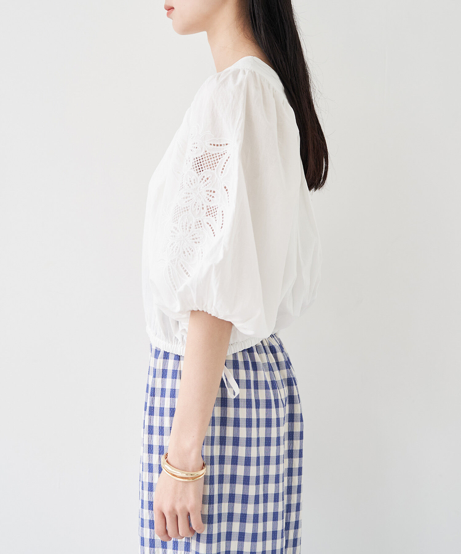 VIS「エンブロイダリーボリュームスリーブブラウス」|シャツ・ブラウス|