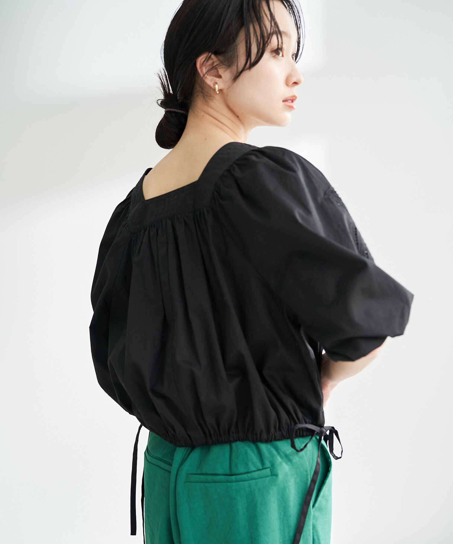 VIS「エンブロイダリーボリュームスリーブブラウス」|シャツ・ブラウス|