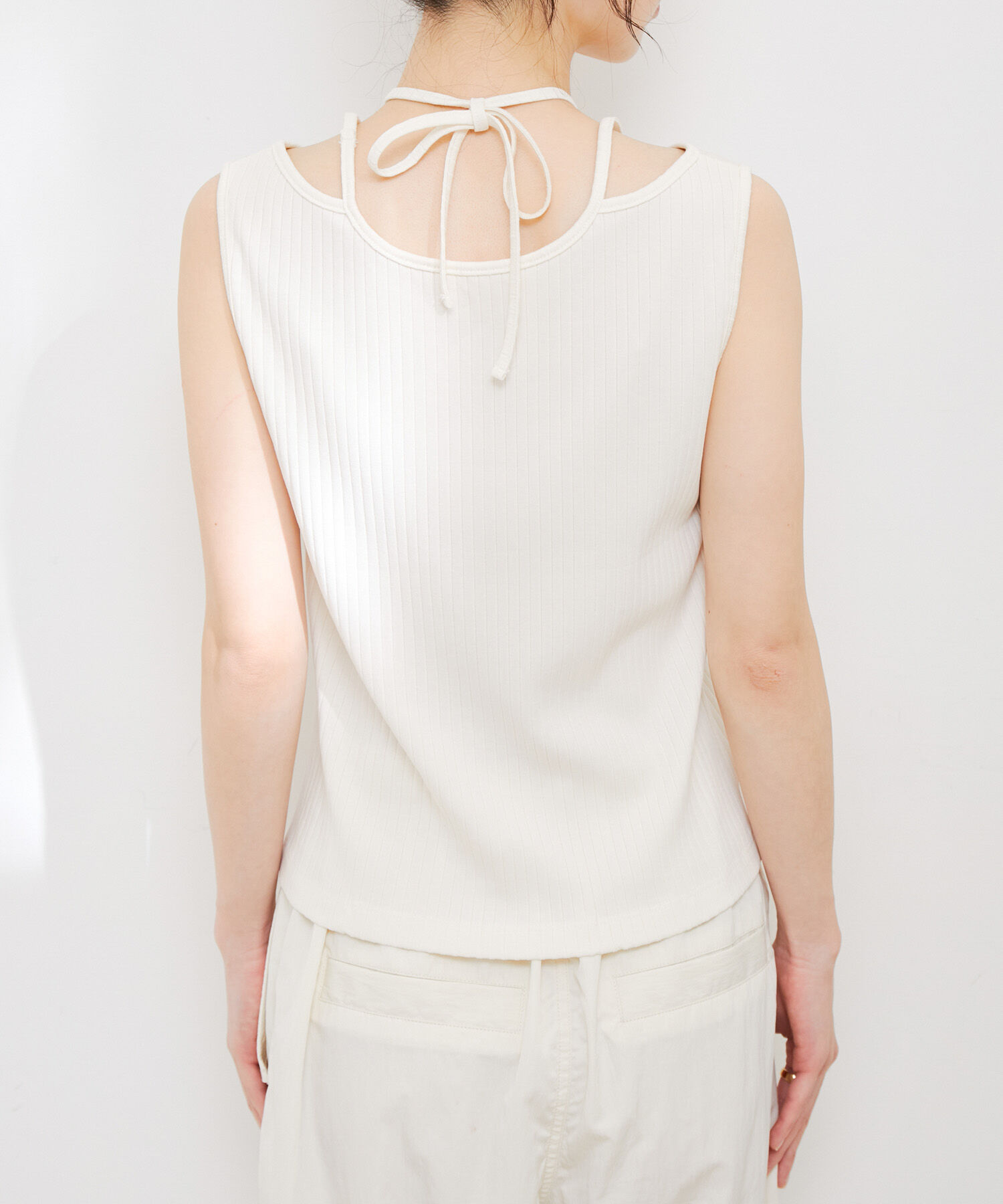 VIS「ネックストラップテレコリブタンクトップ」|タンクトップ|