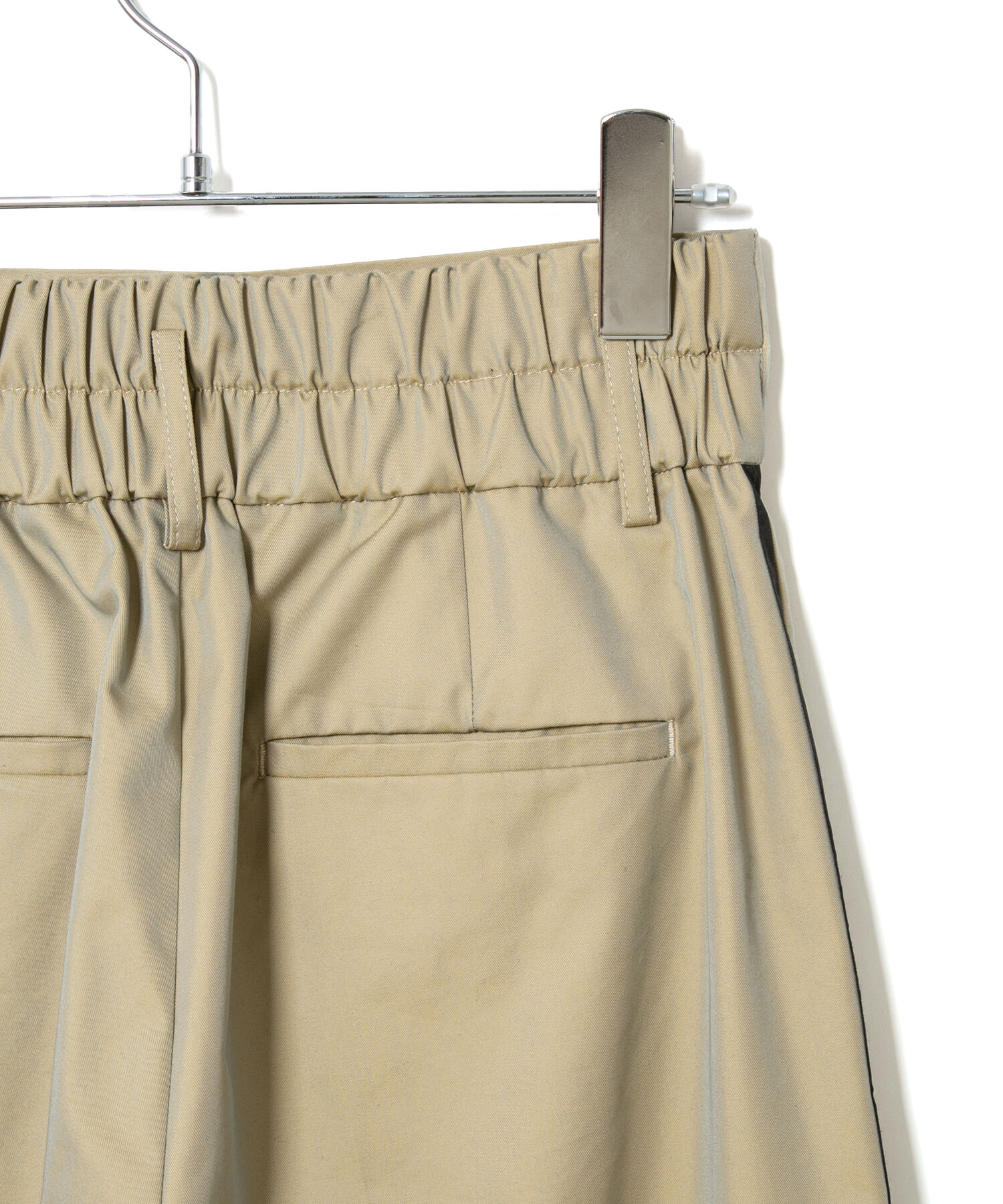 VIS「【洗える】サイドラインワイドパンツ」|スラックス|