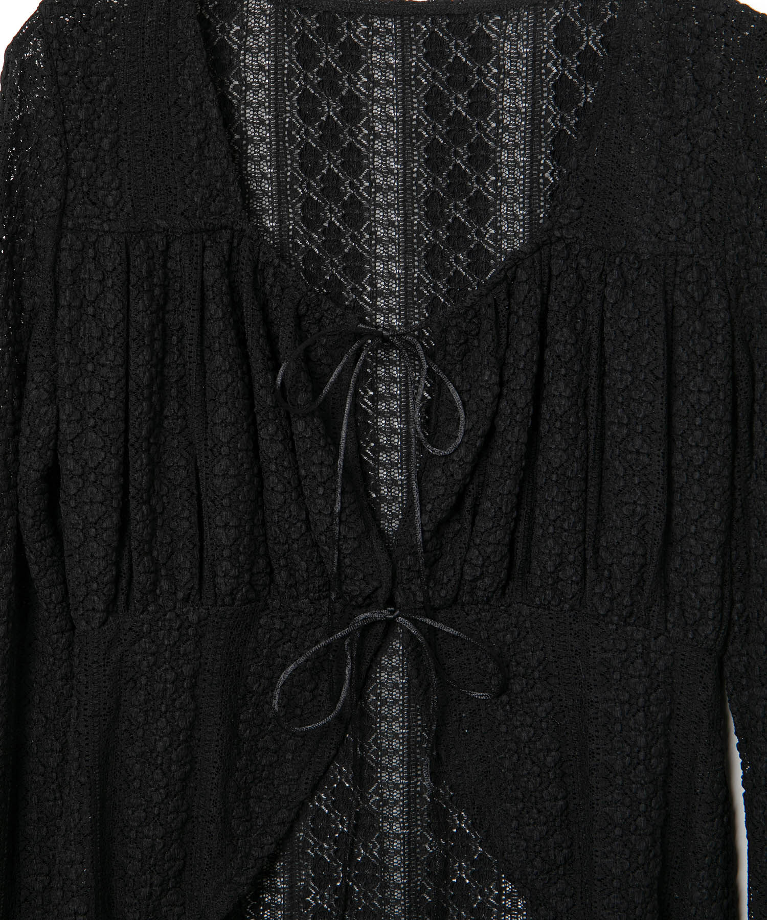 VIS「【洗える】フリルレースブラウス」|シャツ・ブラウス|