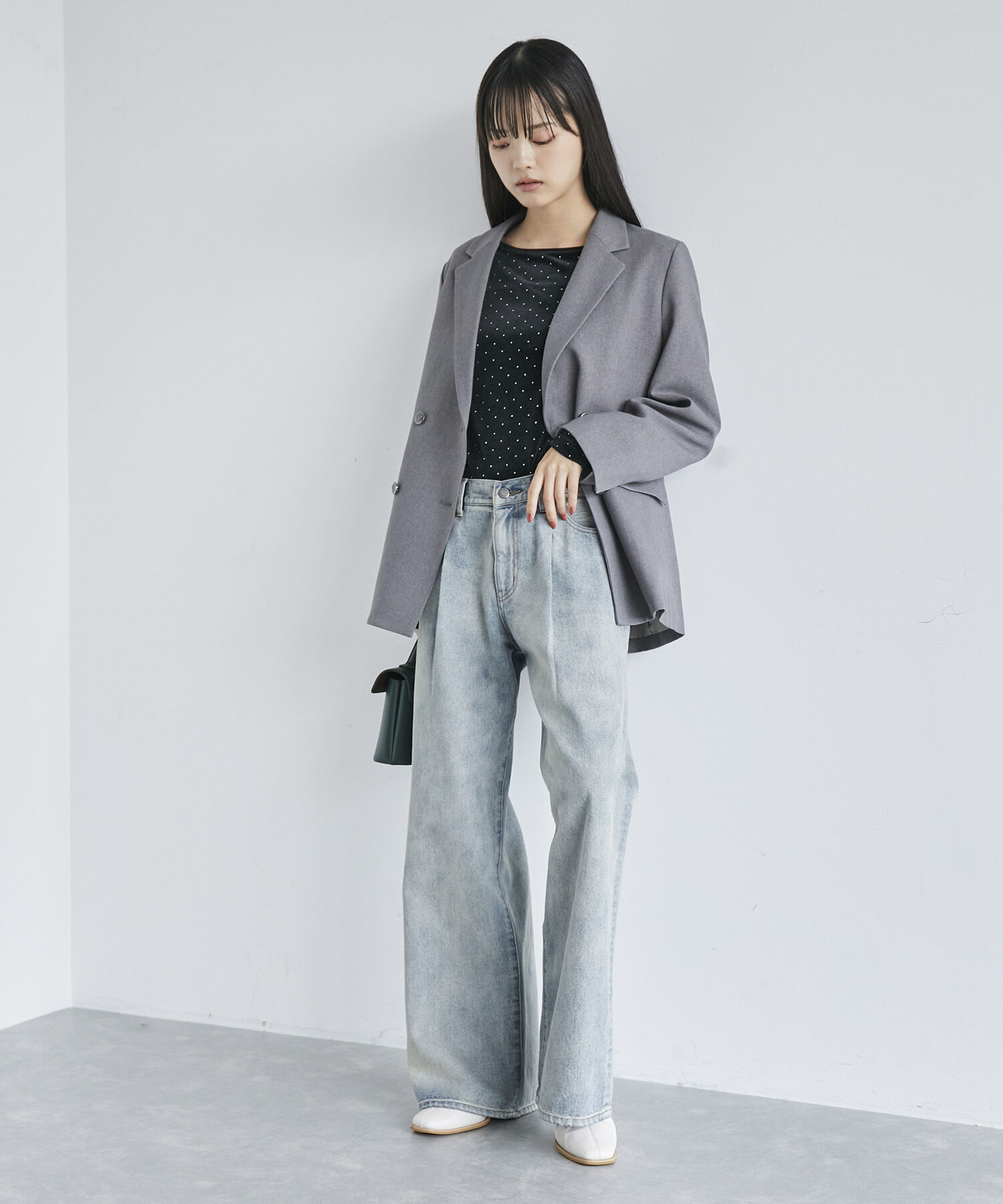 VIS「【美easy】ウーリッシュWブレストテーラードジャケット【洗える】」|テーラードジャケット|