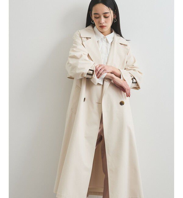 VIS「【定番人気】【撥水/UVケア】後ろタックトレンチコート スプリングコート」|トレンチコート|