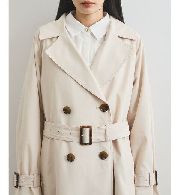 VIS「【定番人気】【撥水/UVケア】後ろタックトレンチコート スプリングコート」|トレンチコート|