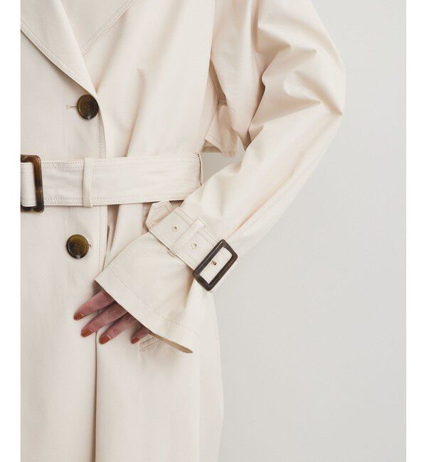 VIS「【定番人気】【撥水/UVケア】後ろタックトレンチコート スプリングコート」|トレンチコート|