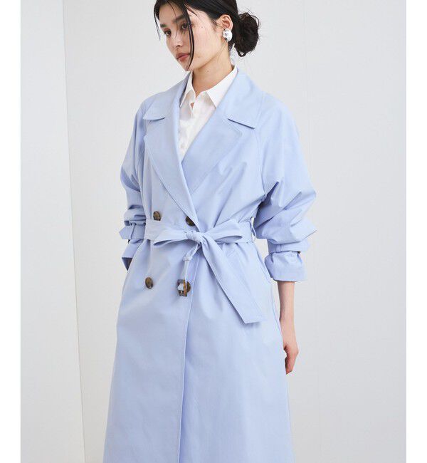 VIS「【定番人気】【撥水/UVケア】後ろタックトレンチコート スプリングコート」|トレンチコート|