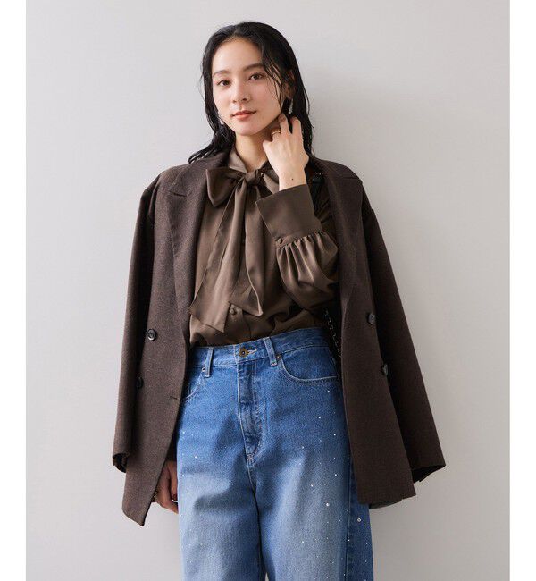 VIS「サテンボウタイブラウス」|シャツ・ブラウス|