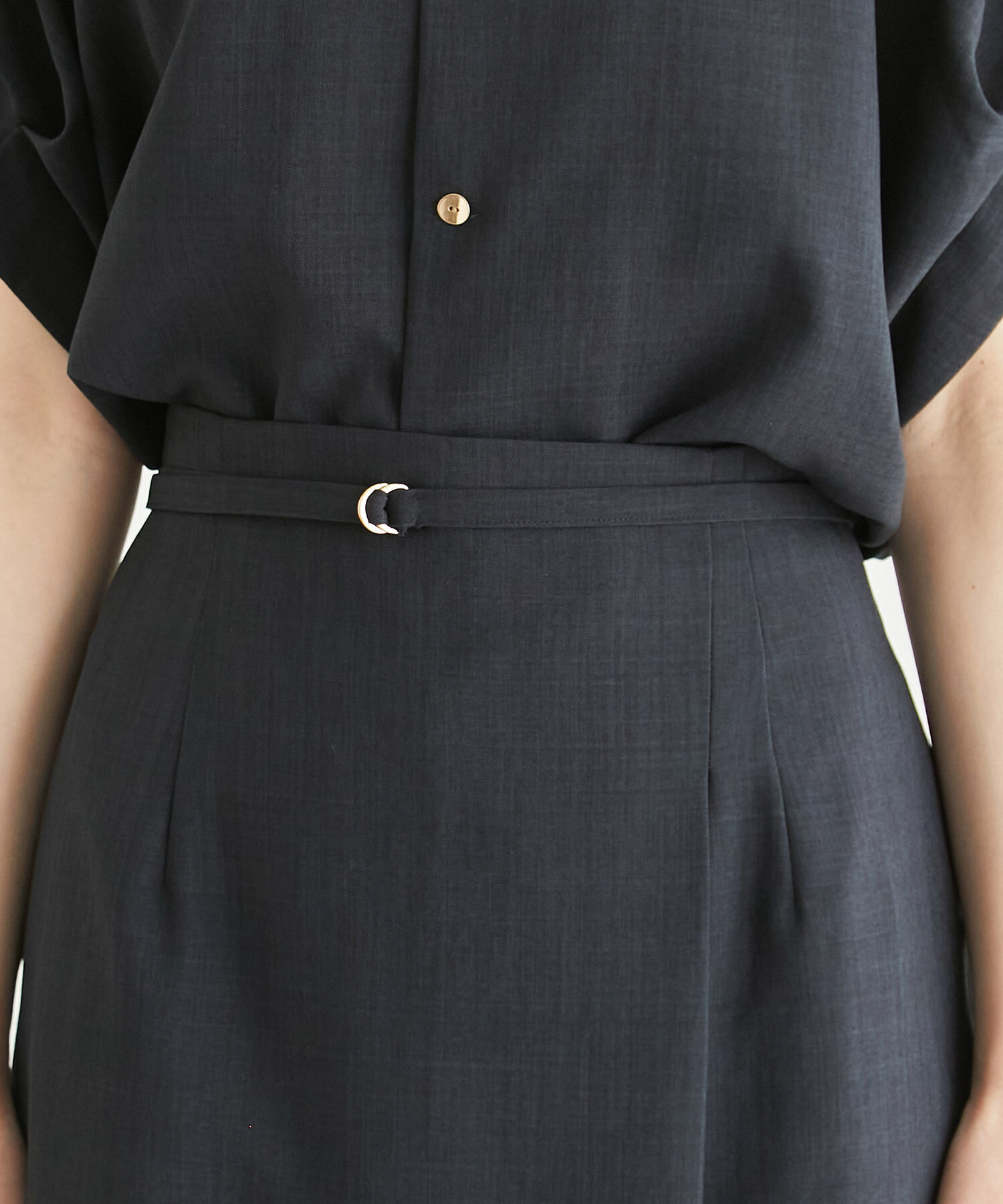 Rope&rsquo;Picnic「【着丈が選べる/着丈短め】リネンライクラップスカート」|スカート|