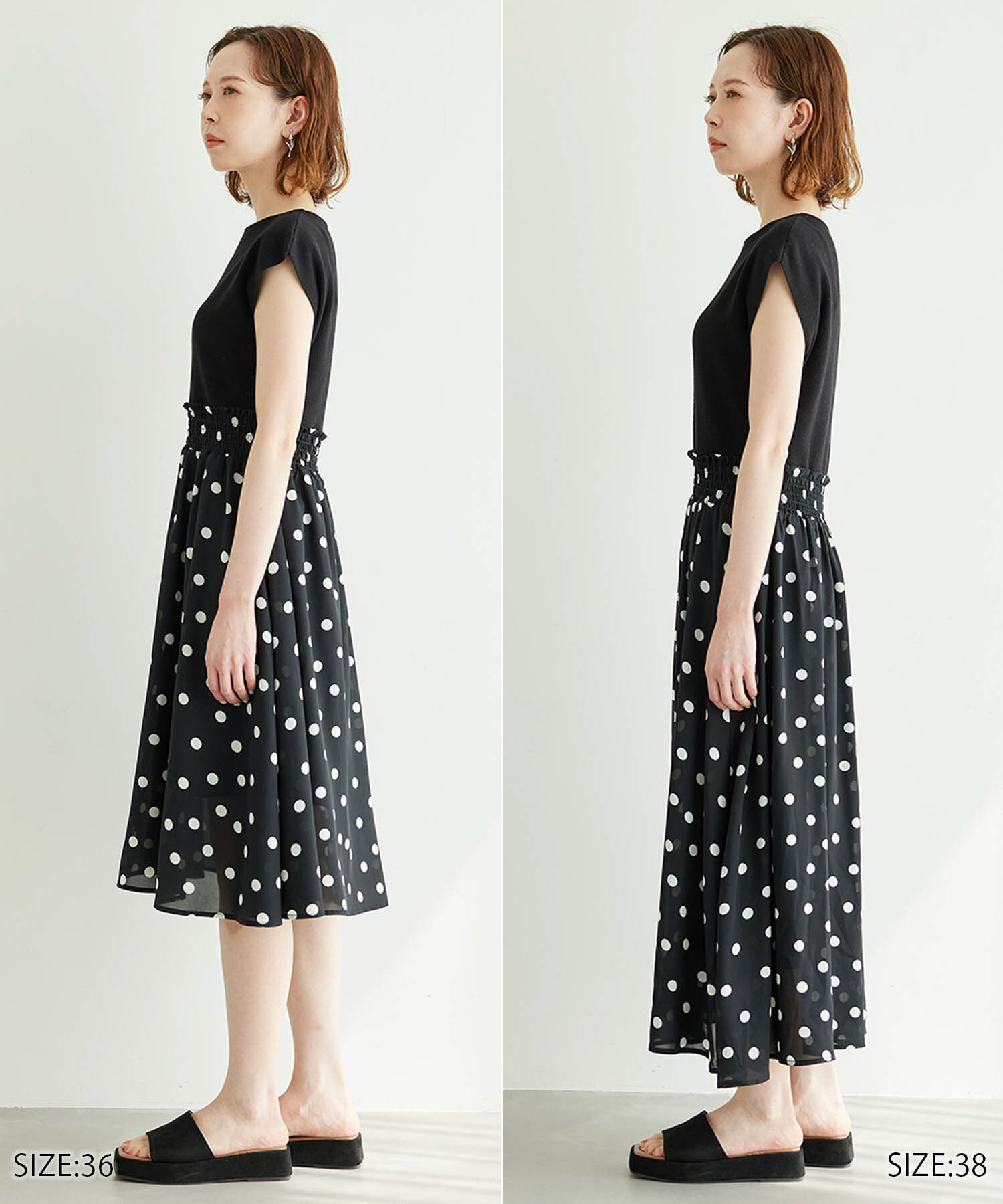 Rope&rsquo;Picnic「【WEB限定/低身長向けサイズあり】ラク美/ニットドッキングワンピース」|ワンピース|