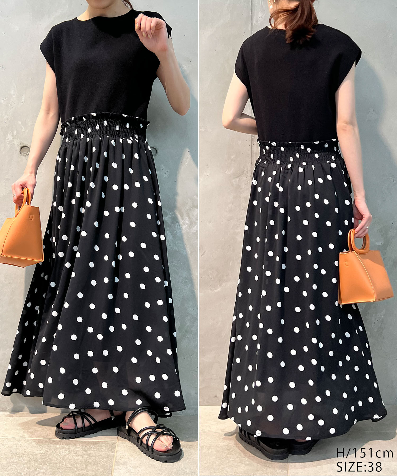 Rope&rsquo;Picnic「【WEB限定/低身長向けサイズあり】ラク美/ニットドッキングワンピース」|ワンピース|