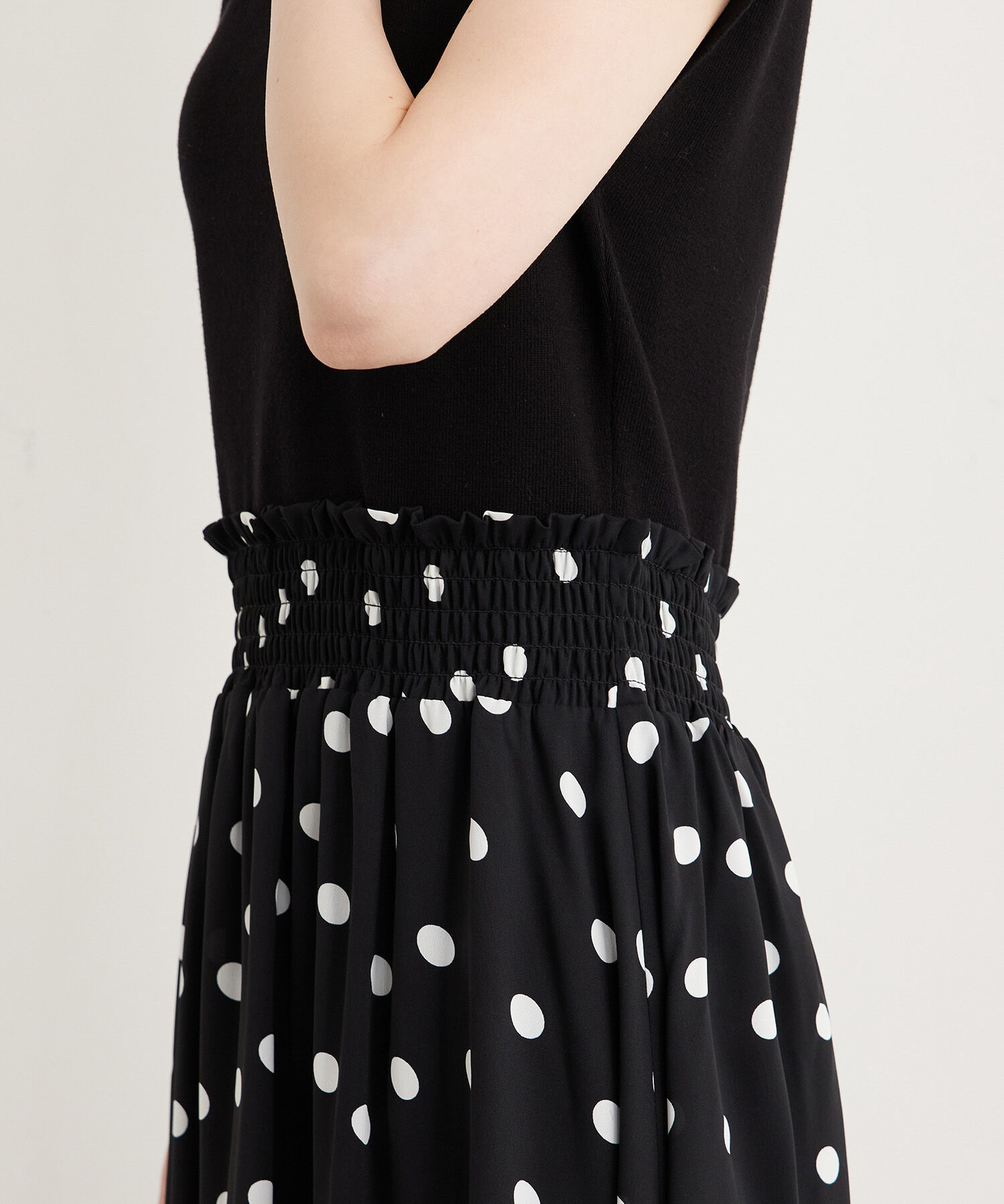 Rope&rsquo;Picnic「【WEB限定/低身長向けサイズあり】ラク美/ニットドッキングワンピース」|ワンピース|