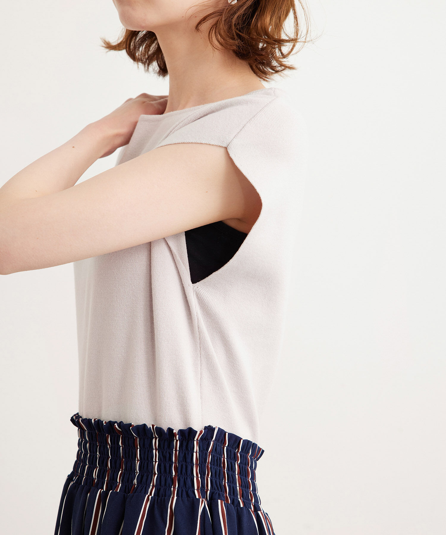 Rope&rsquo;Picnic「【WEB限定/低身長向けサイズあり】ラク美/ニットドッキングワンピース」|ワンピース|