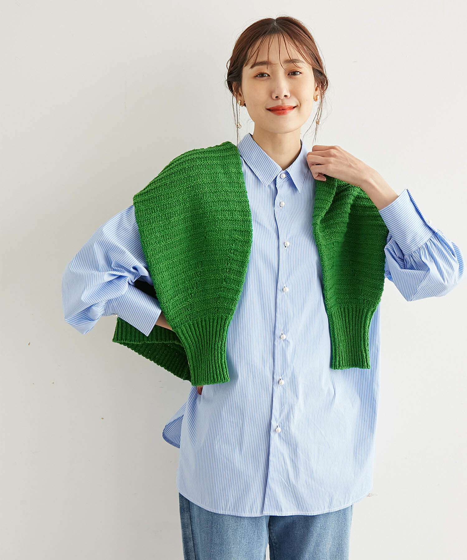 Rope&rsquo;Picnic「リリーヤーンショート丈ニットカーディガン」|カーディガン|