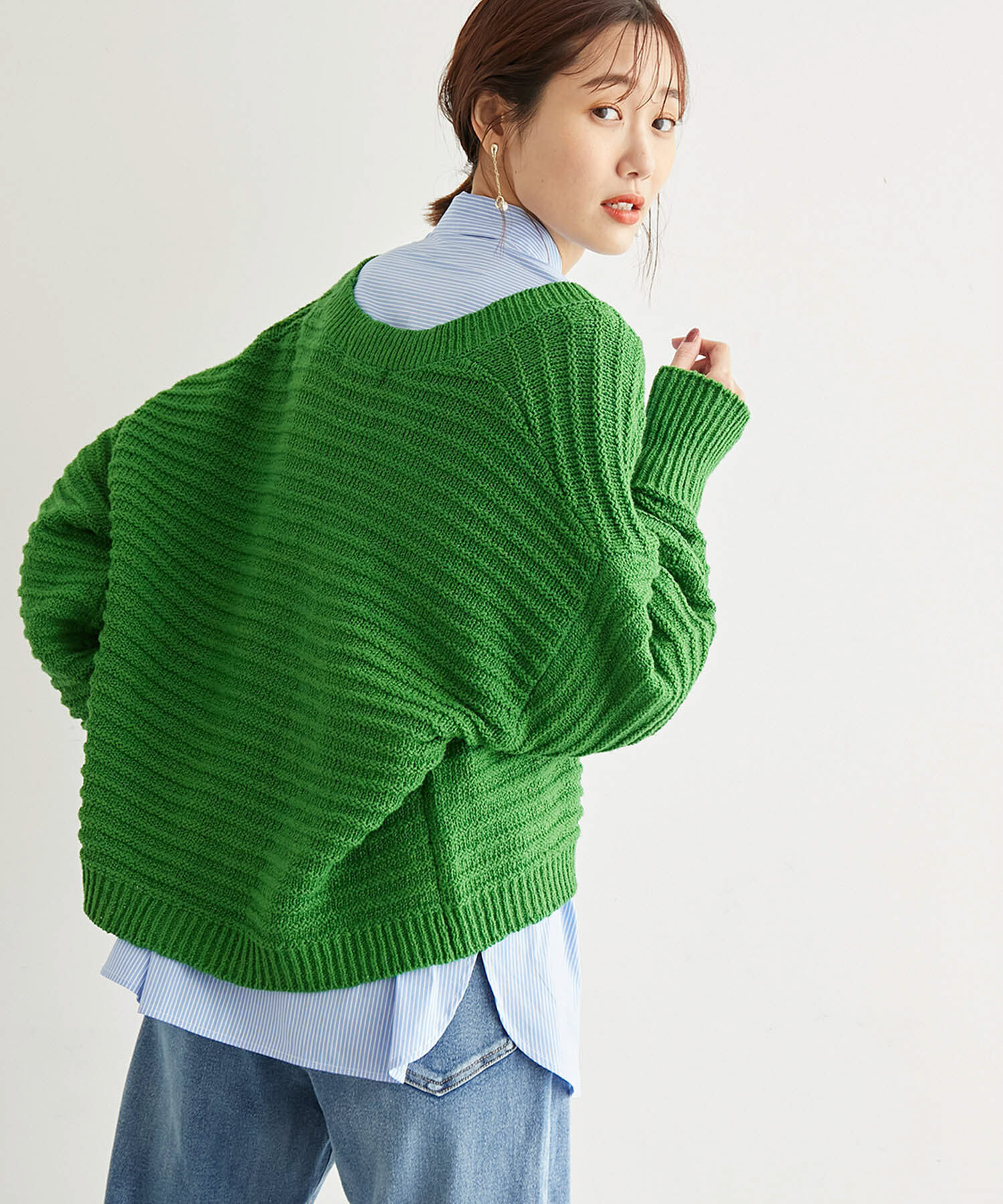 Rope&rsquo;Picnic「リリーヤーンショート丈ニットカーディガン」|カーディガン|