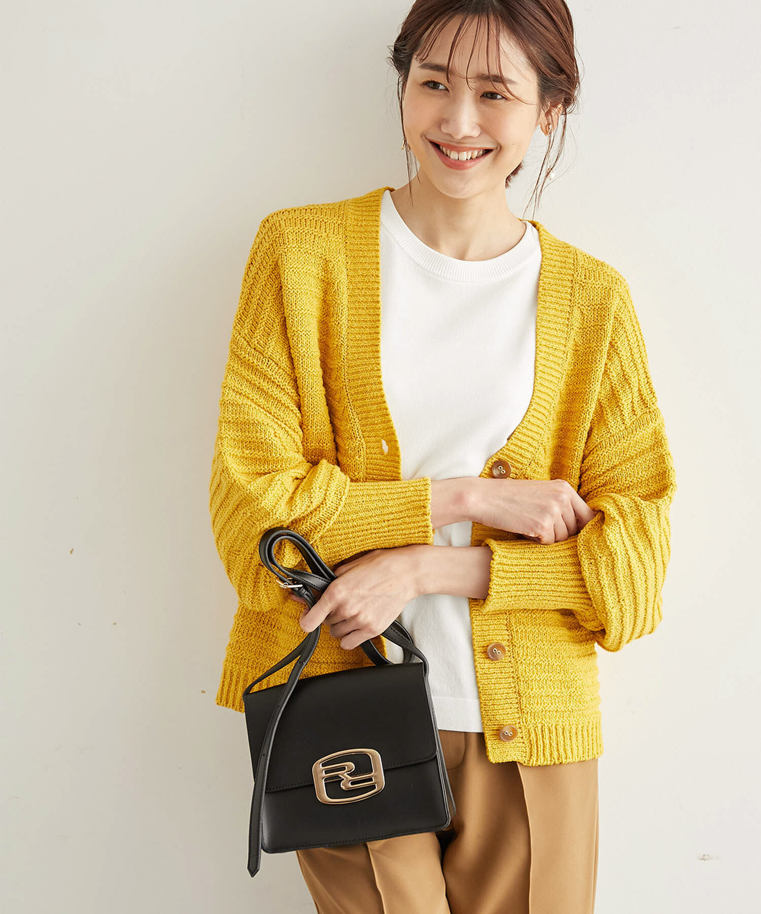 Rope&rsquo;Picnic「リリーヤーンショート丈ニットカーディガン」|カーディガン|