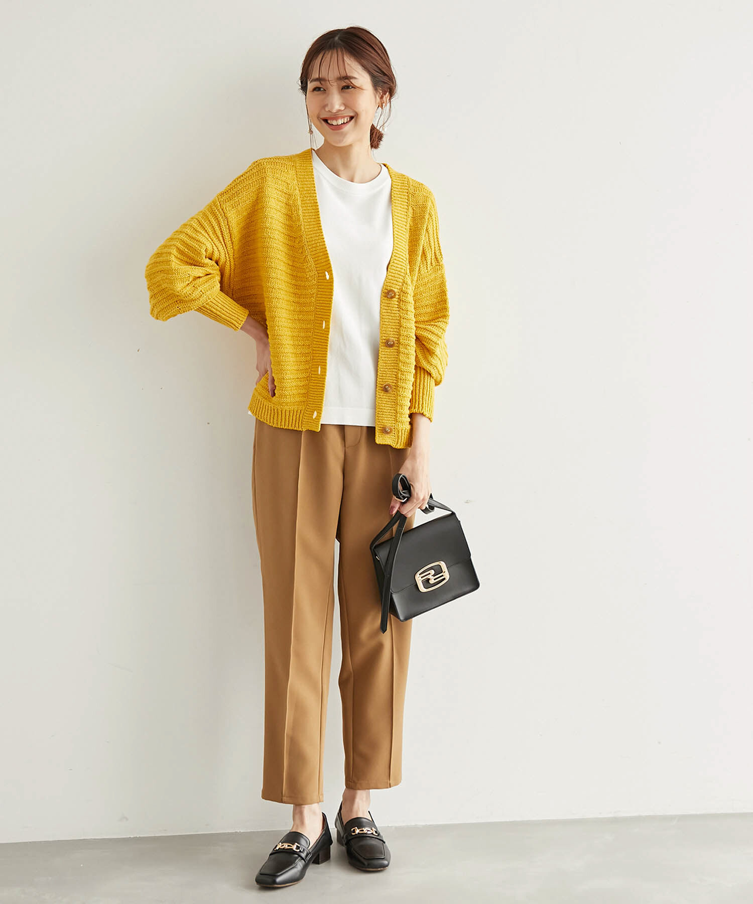 Rope&rsquo;Picnic「リリーヤーンショート丈ニットカーディガン」|カーディガン|