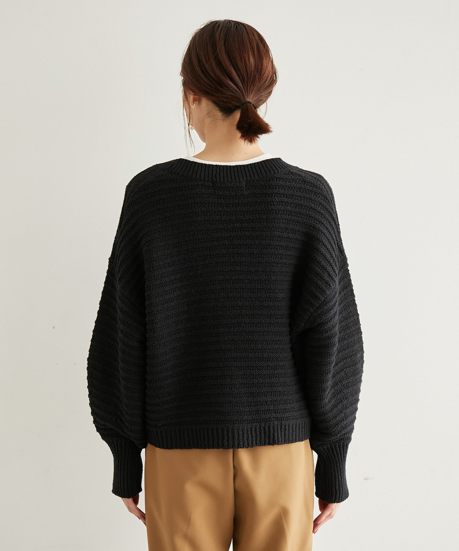 Rope&rsquo;Picnic「リリーヤーンショート丈ニットカーディガン」|カーディガン|