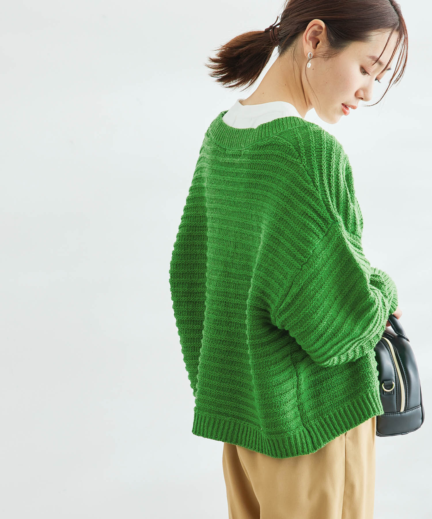 Rope&rsquo;Picnic「リリーヤーンショート丈ニットカーディガン」|カーディガン|