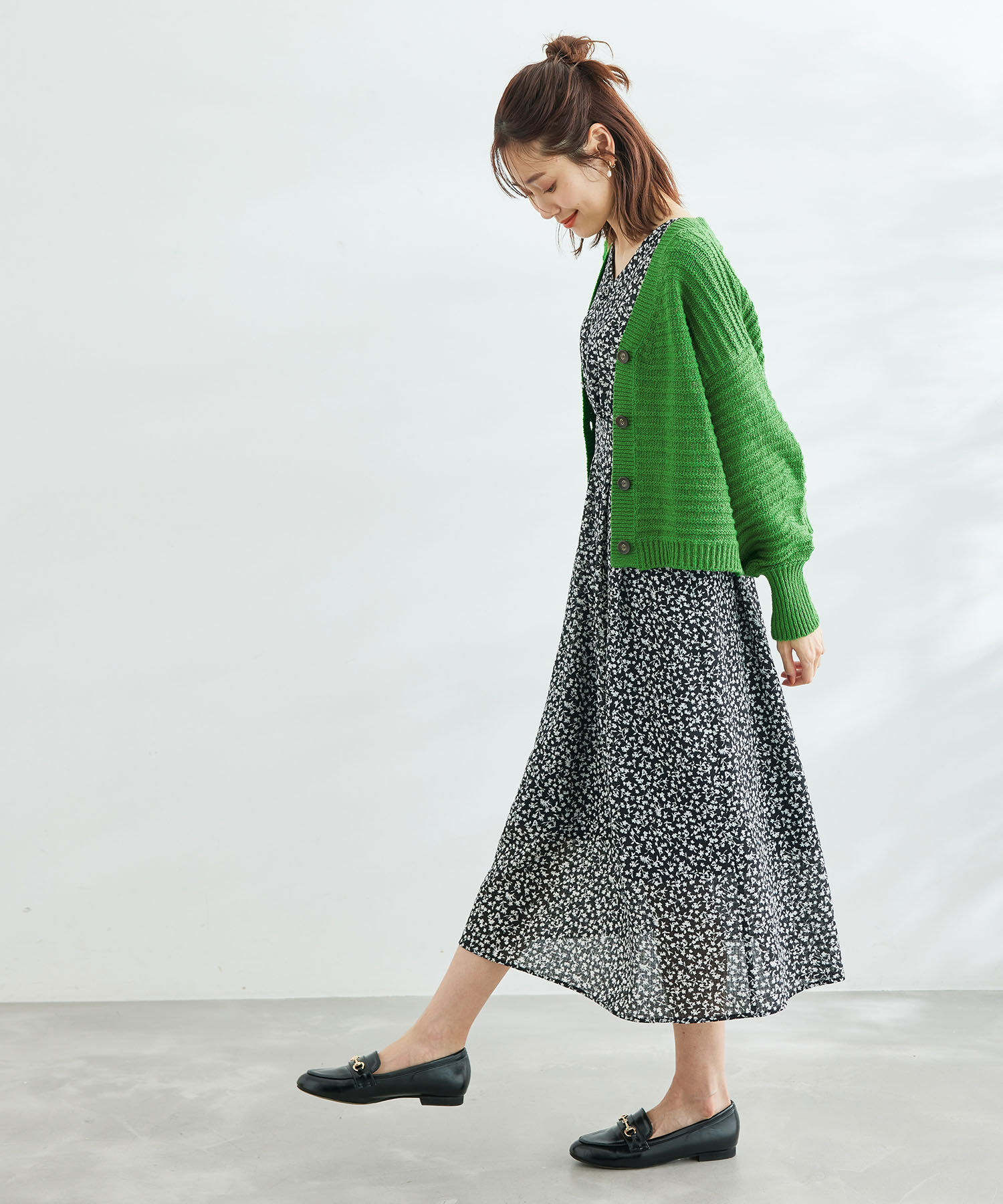 Rope&rsquo;Picnic「リリーヤーンショート丈ニットカーディガン」|カーディガン|