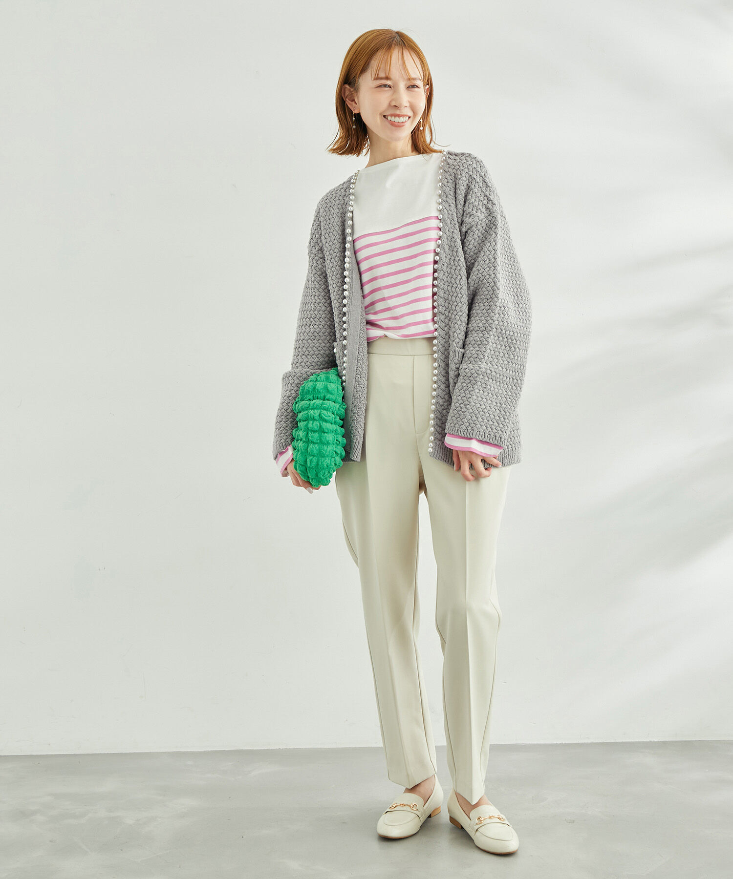 Rope&rsquo;Picnic「【emur】追加生産&新色追加/パールカーディガン」|カーディガン|