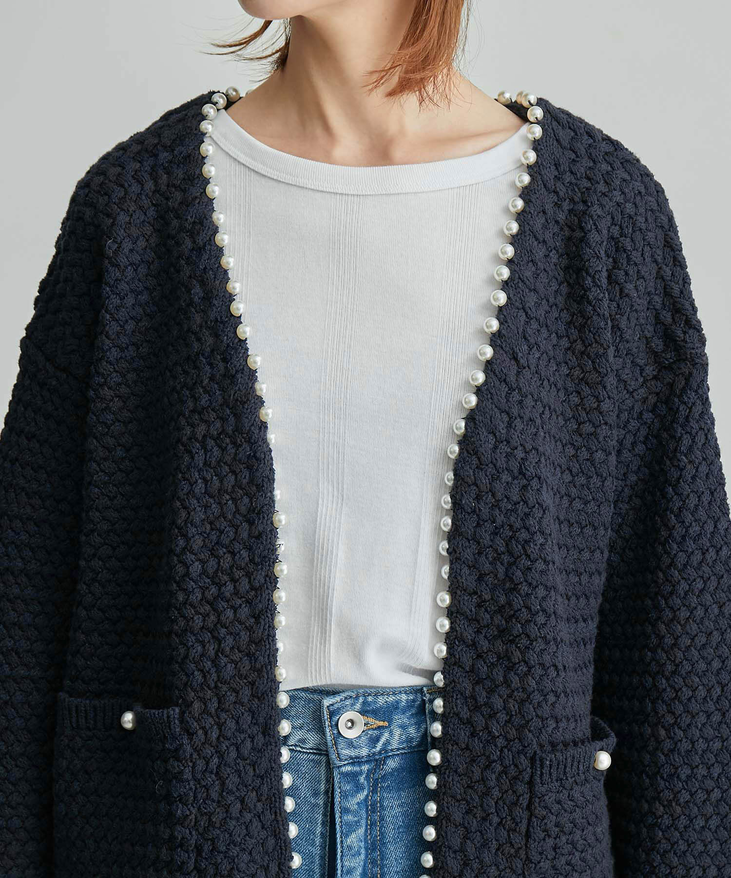 Rope&rsquo;Picnic「【emur】追加生産&新色追加/パールカーディガン」|カーディガン|