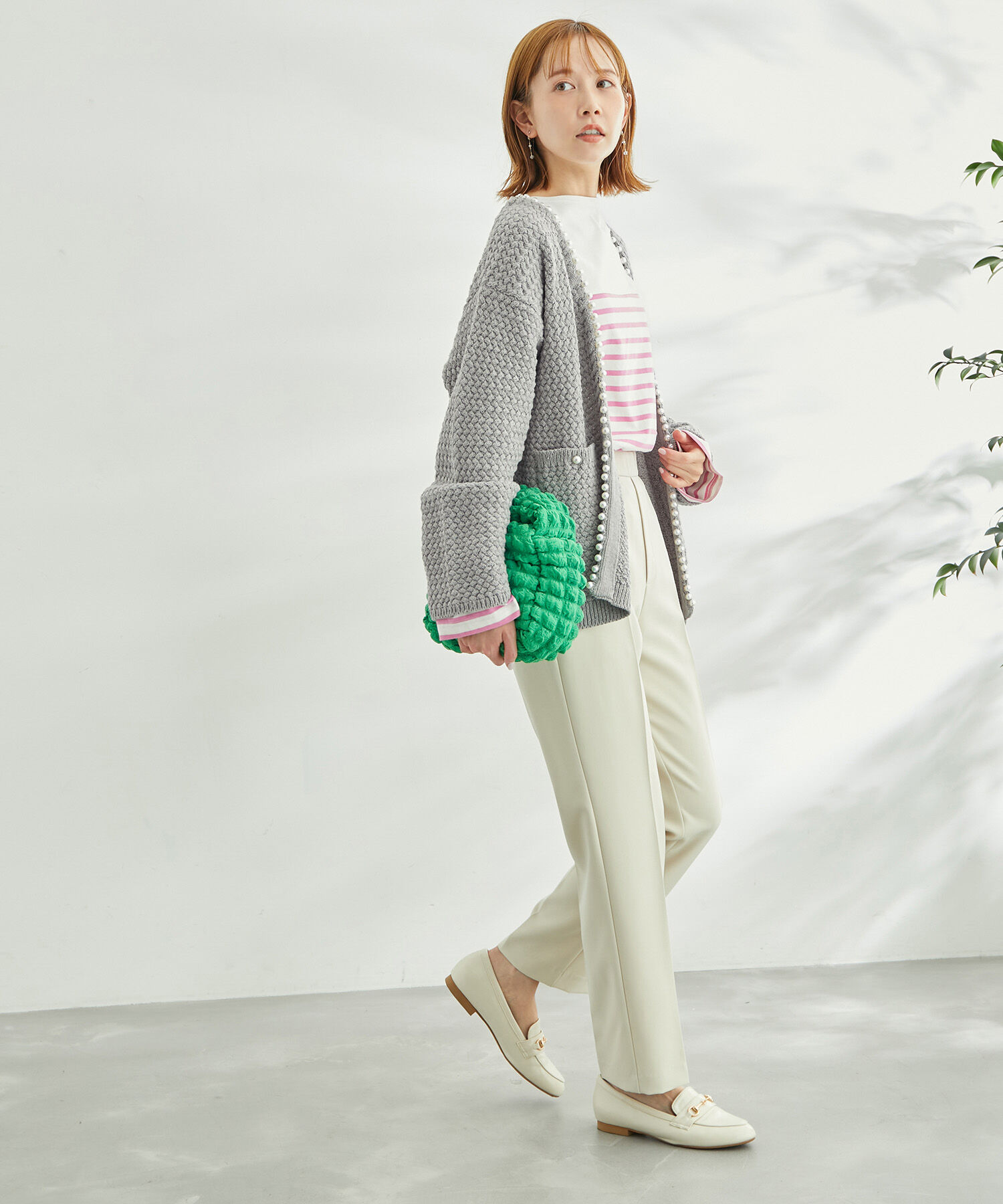 Rope&rsquo;Picnic「【emur】追加生産&新色追加/パールカーディガン」|カーディガン|