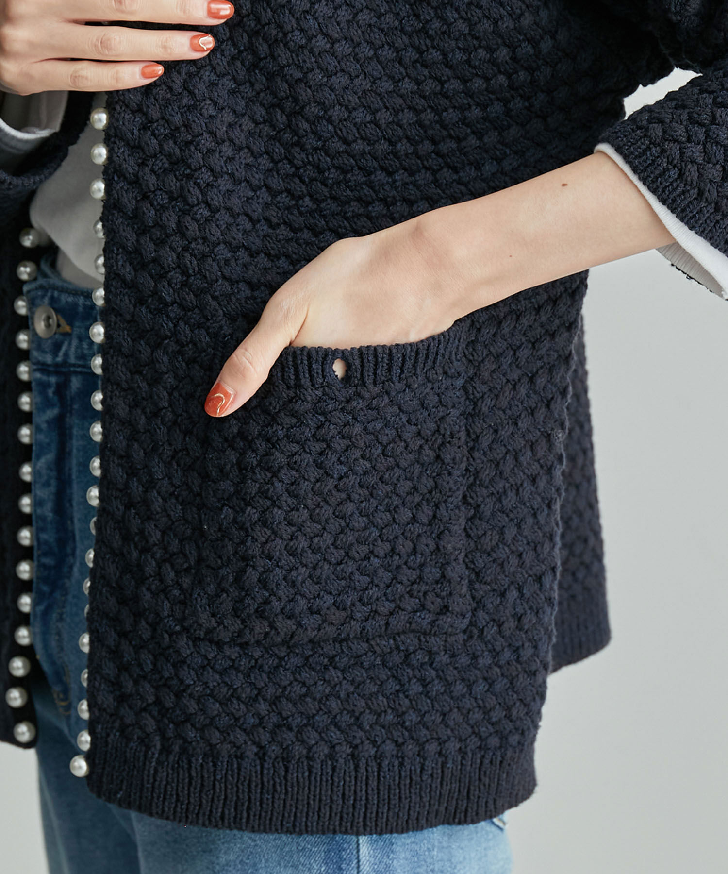 Rope&rsquo;Picnic「【emur】追加生産&新色追加/パールカーディガン」|カーディガン|