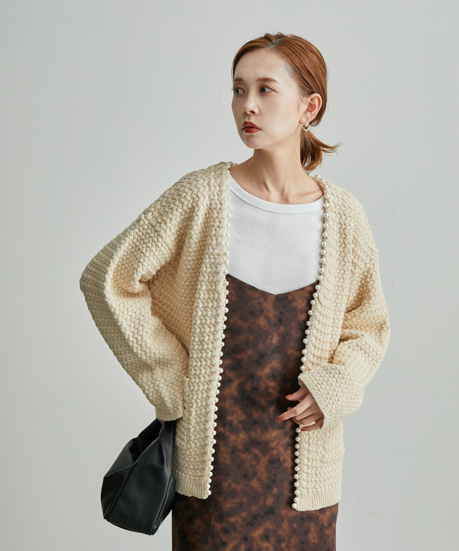 Rope&rsquo;Picnic「【emur】追加生産&新色追加/パールカーディガン」|カーディガン|