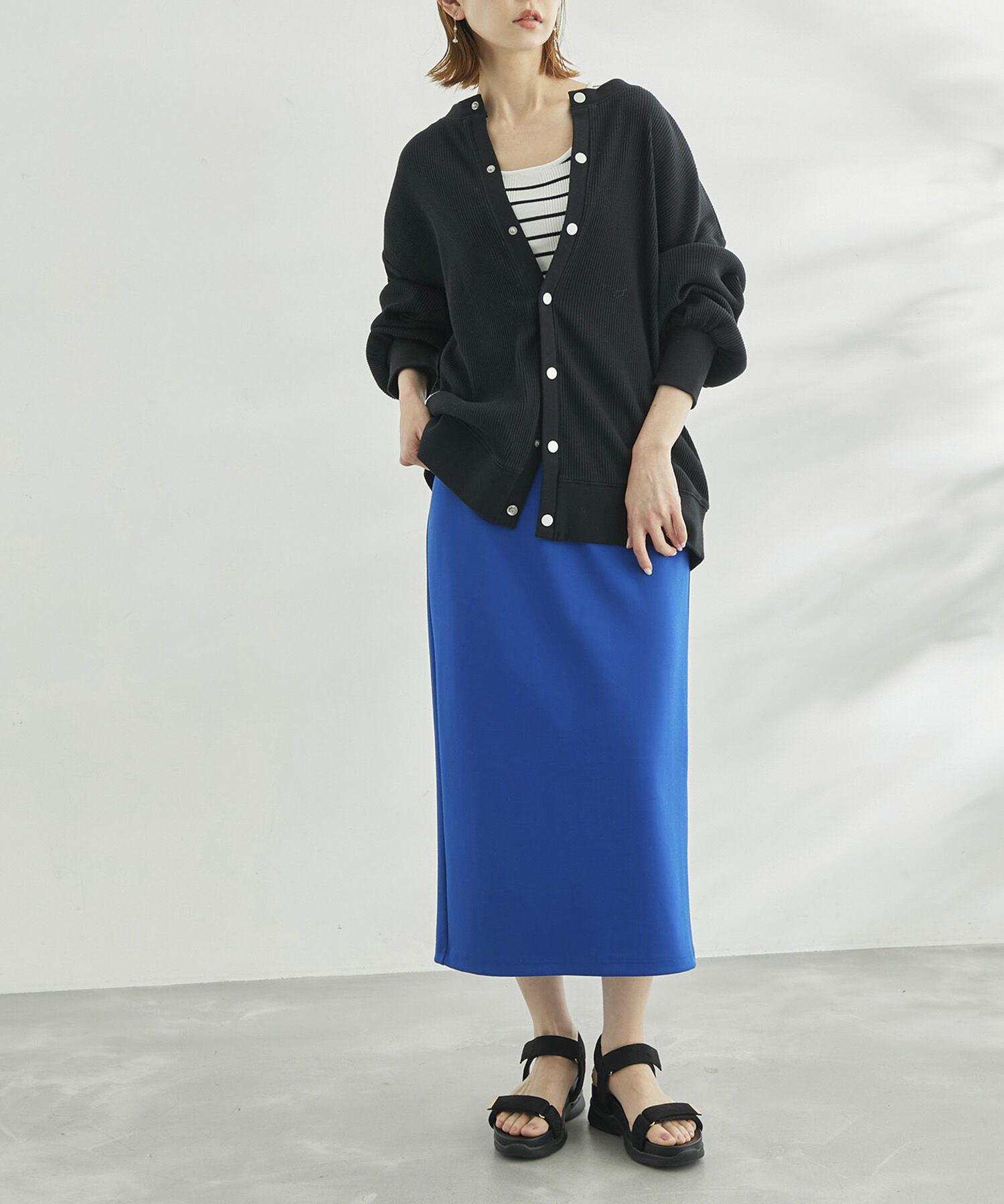 Rope&rsquo;Picnic「【WEB限定】テレコ袖ボリュームカーディガン」|カーディガン|