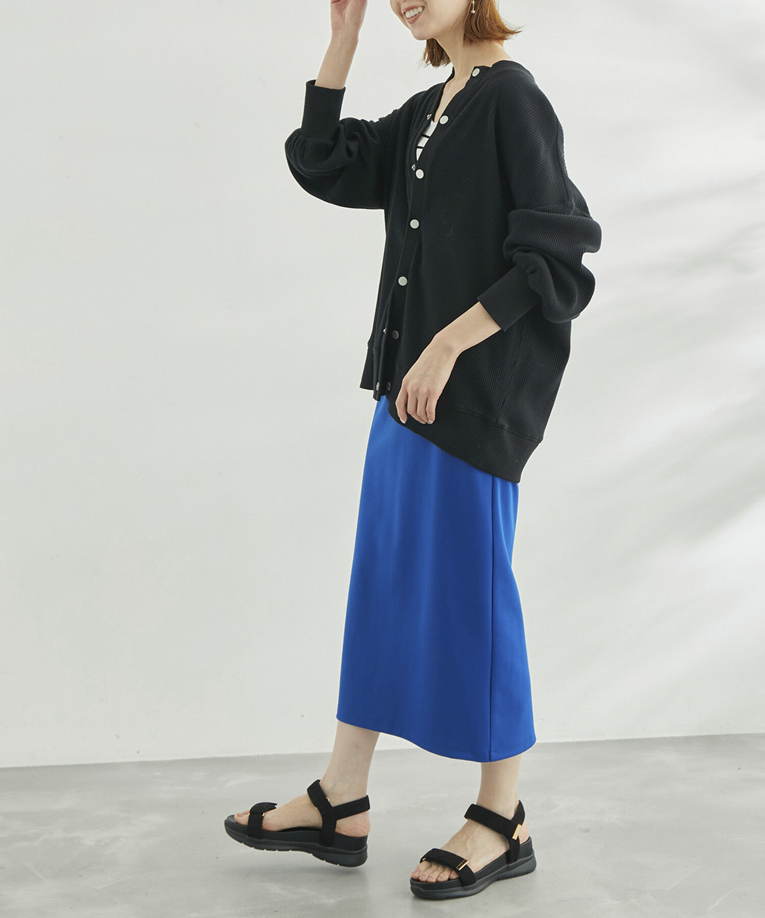 Rope&rsquo;Picnic「【WEB限定】テレコ袖ボリュームカーディガン」|カーディガン|