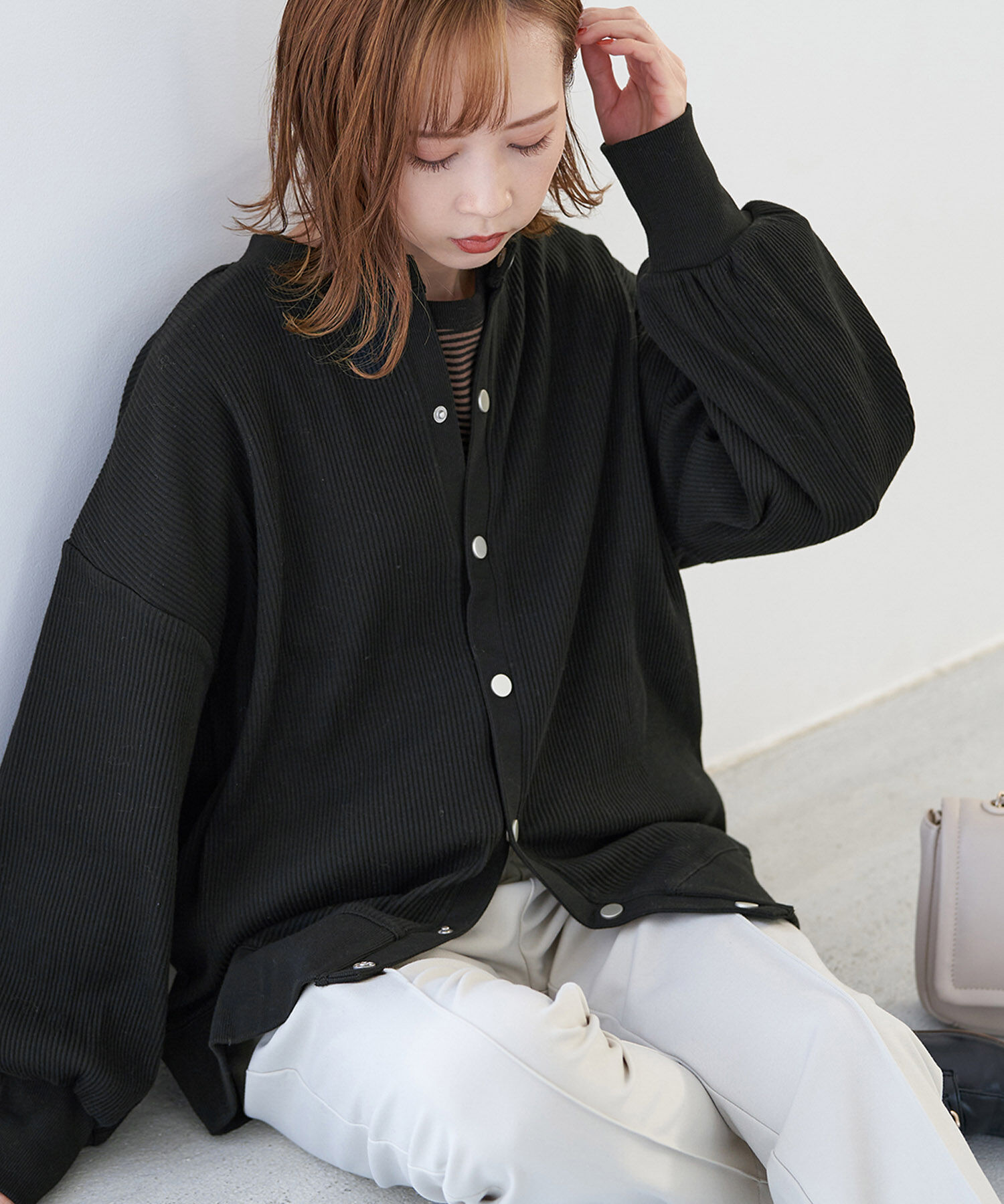 Rope&rsquo;Picnic「【WEB限定】テレコ袖ボリュームカーディガン」|カーディガン|