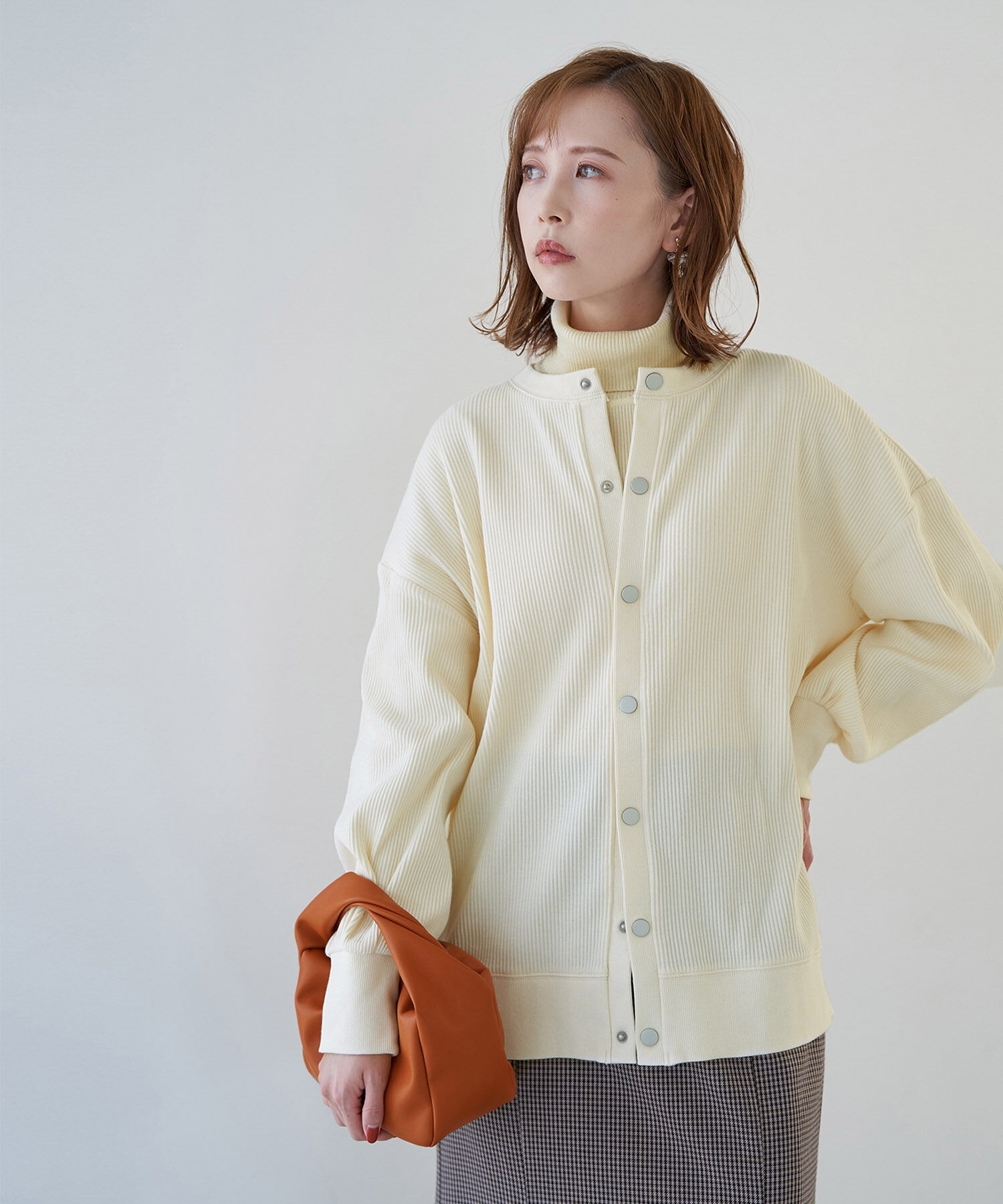 Rope&rsquo;Picnic「【WEB限定】テレコ袖ボリュームカーディガン」|カーディガン|