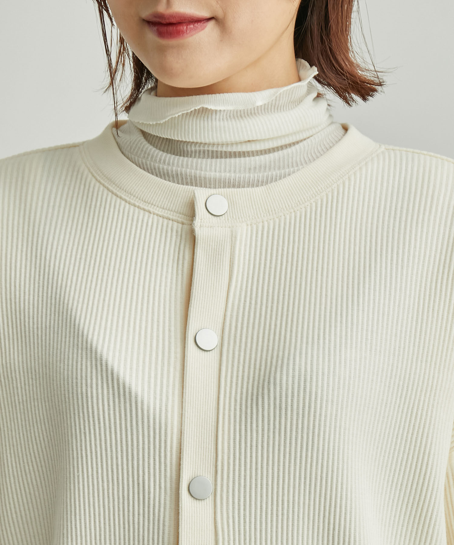 Rope&rsquo;Picnic「【WEB限定】テレコ袖ボリュームカーディガン」|カーディガン|