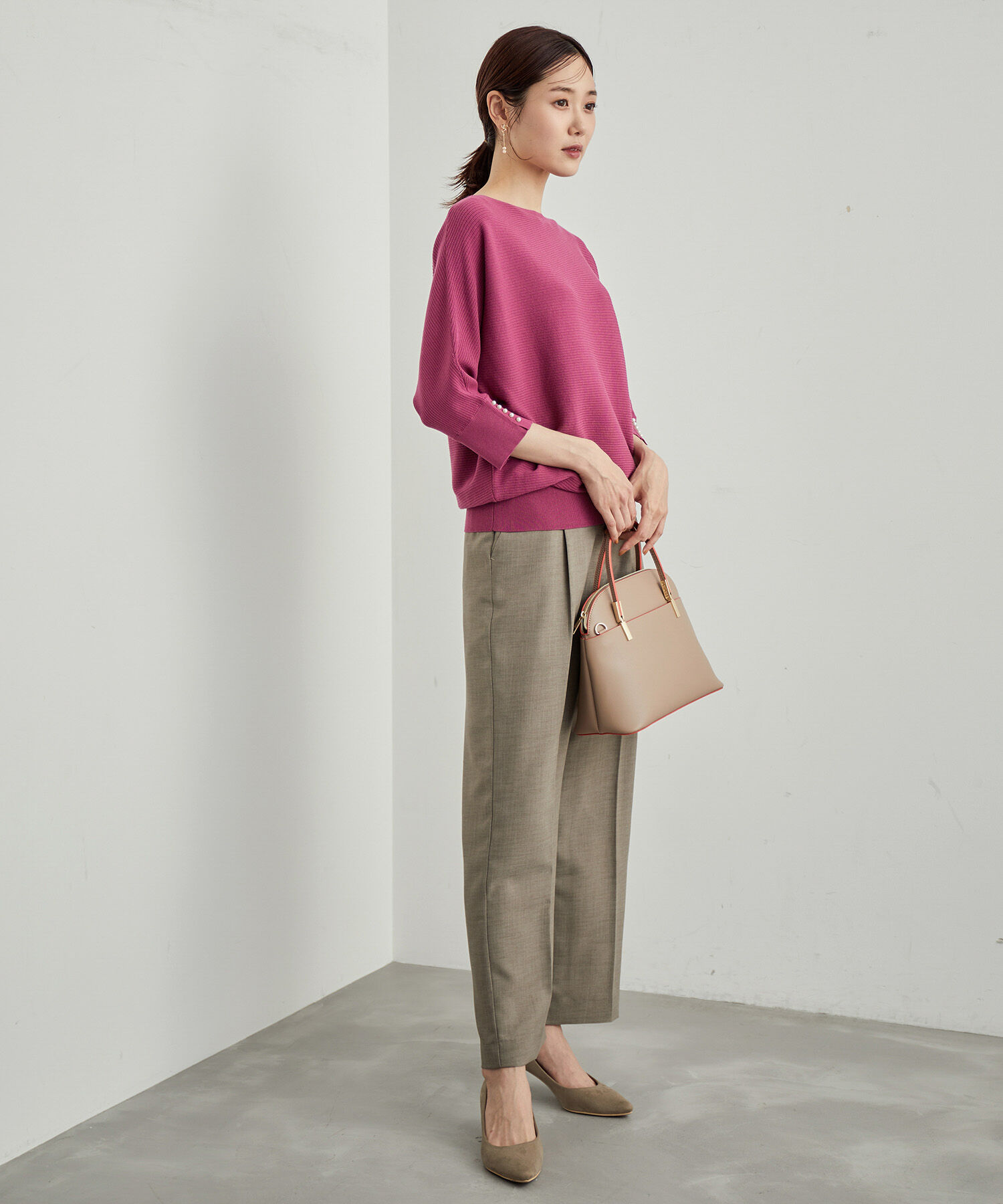 Rope&rsquo;Picnic「ウールライクサキソニーセミタックワイドパンツ」|その他|