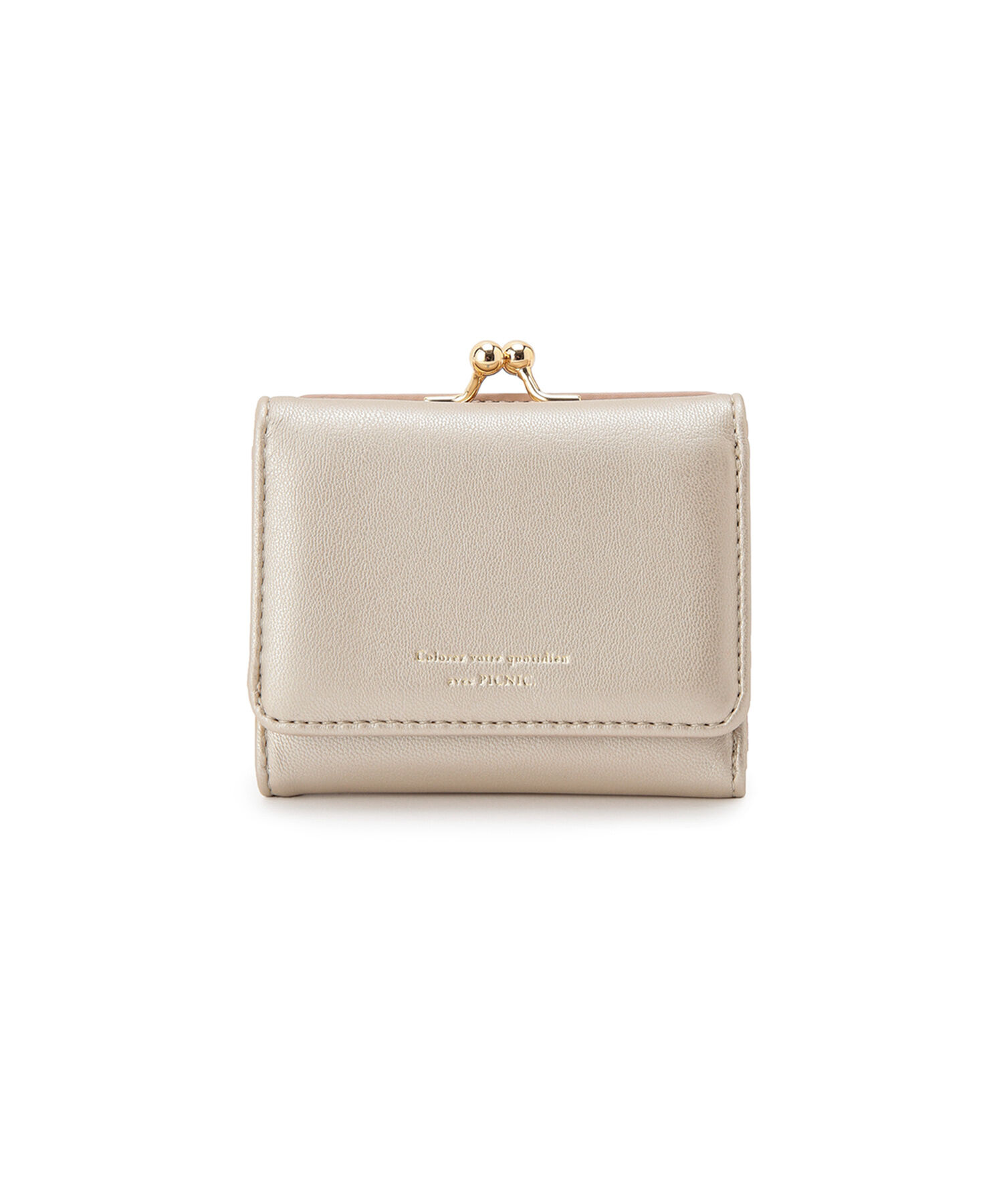 ROPE PICNIC PASSAGE「がま口三つ折りウォレット」|財布|ゴールド系(91)