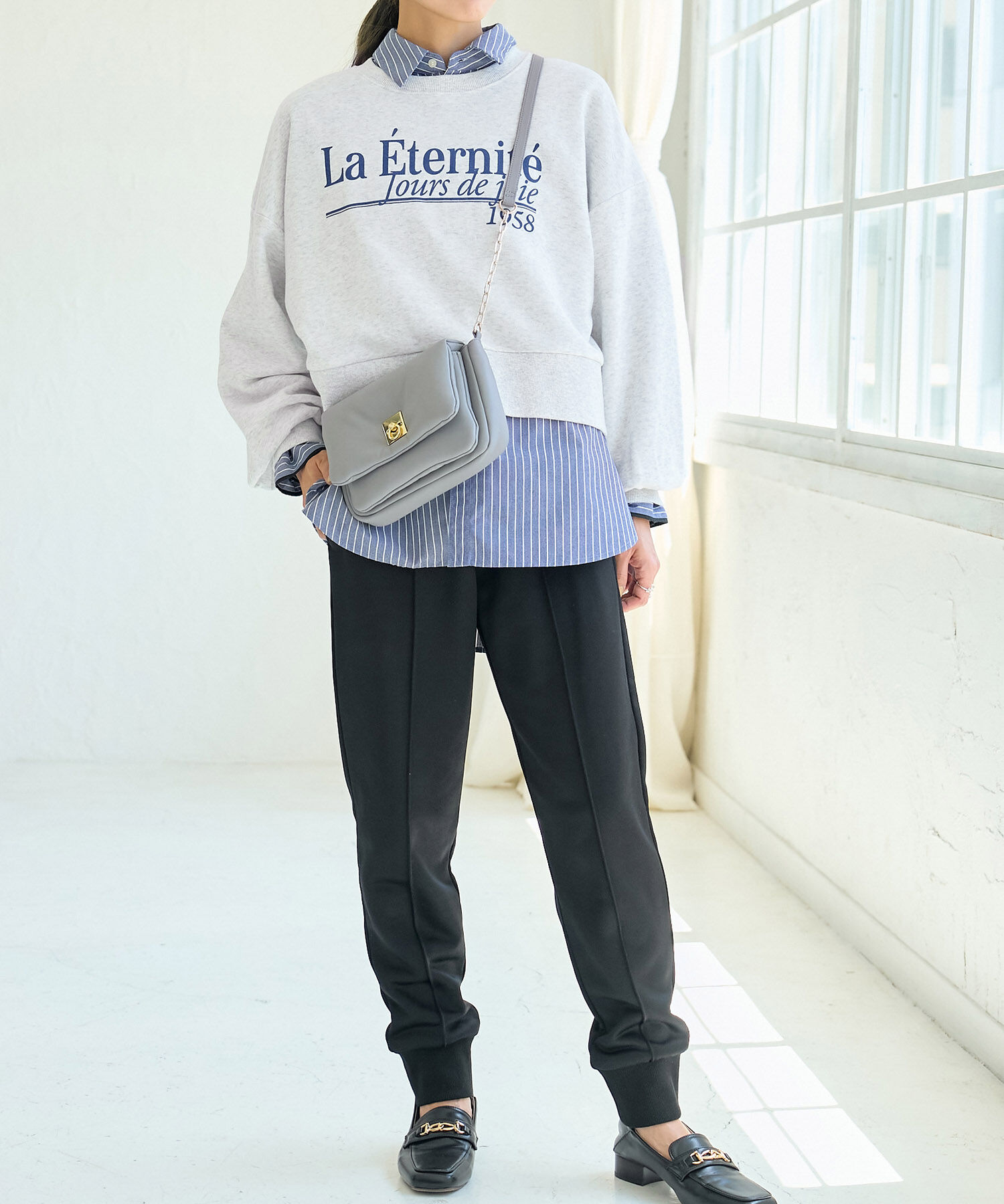 ROPE' PICNIC R「ショート丈ロゴスウェット」|スウェット・ジャージ|