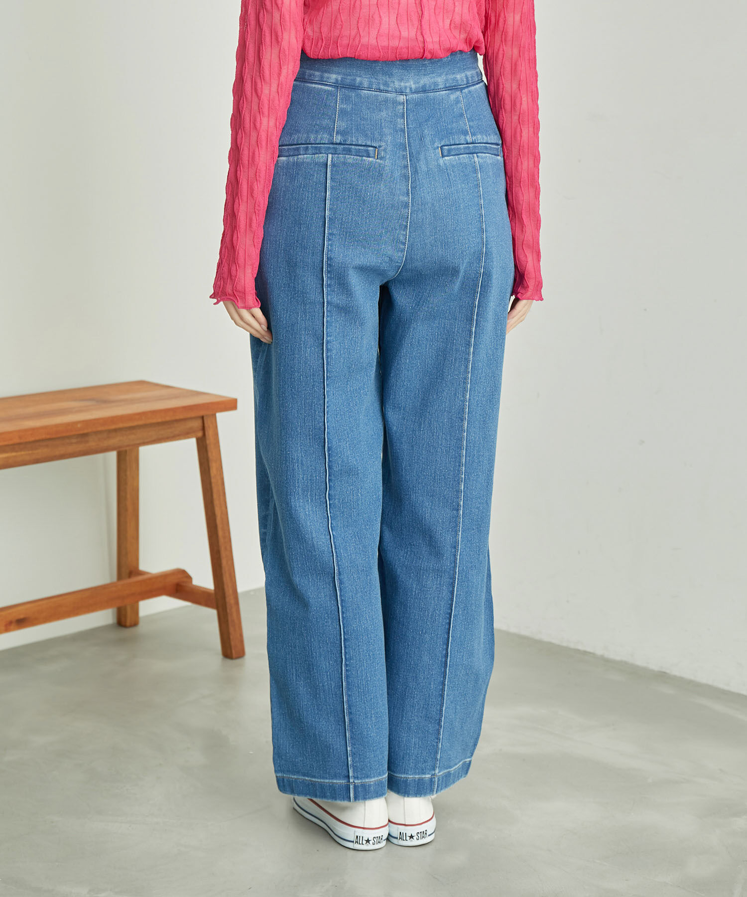 Rope&rsquo;Picnic「【CM着用商品】ウエストシェイプストレートワイドデニム」|デニム|